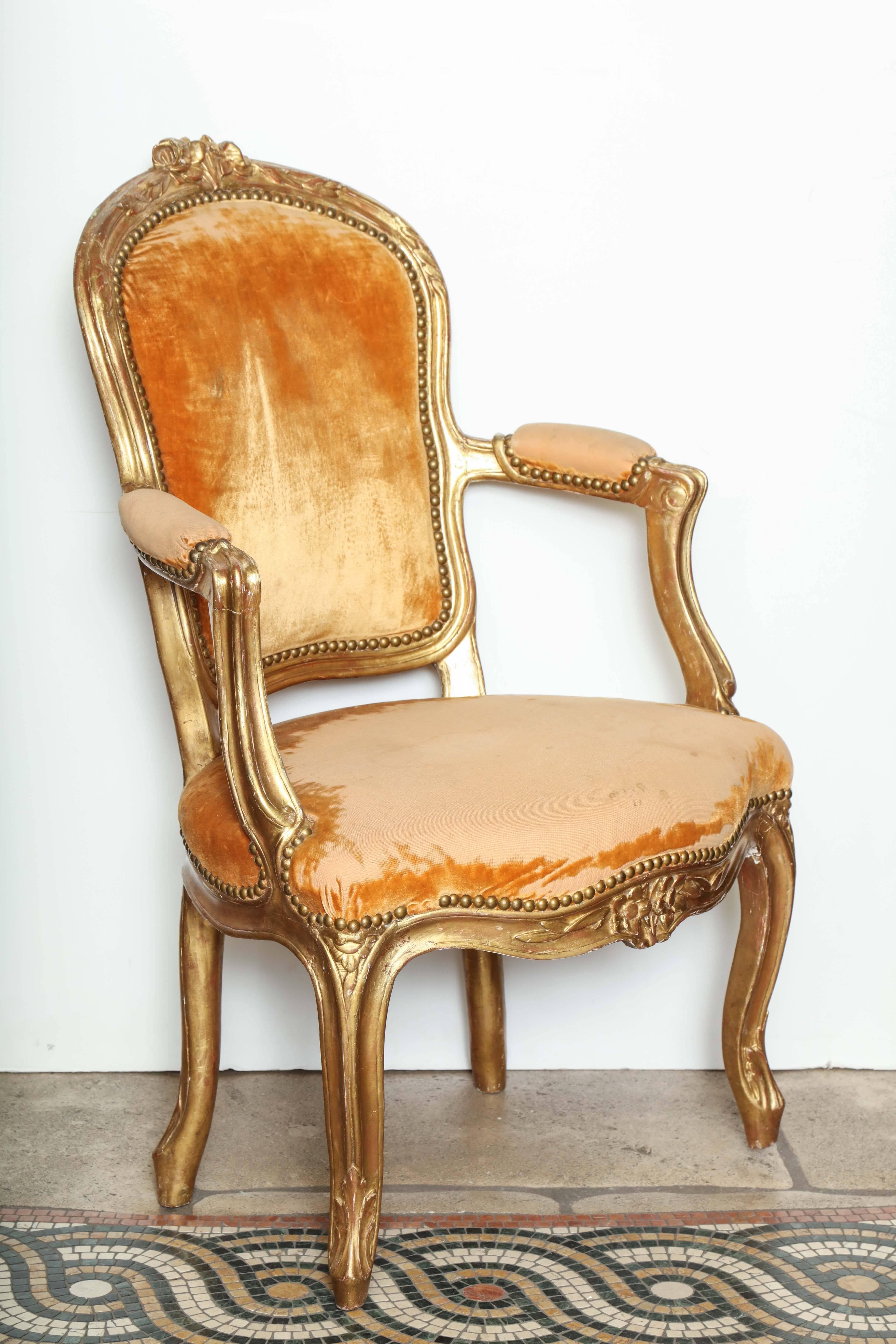 18th Century Pair of Louis XV Child-Size Fauteuils For Sale