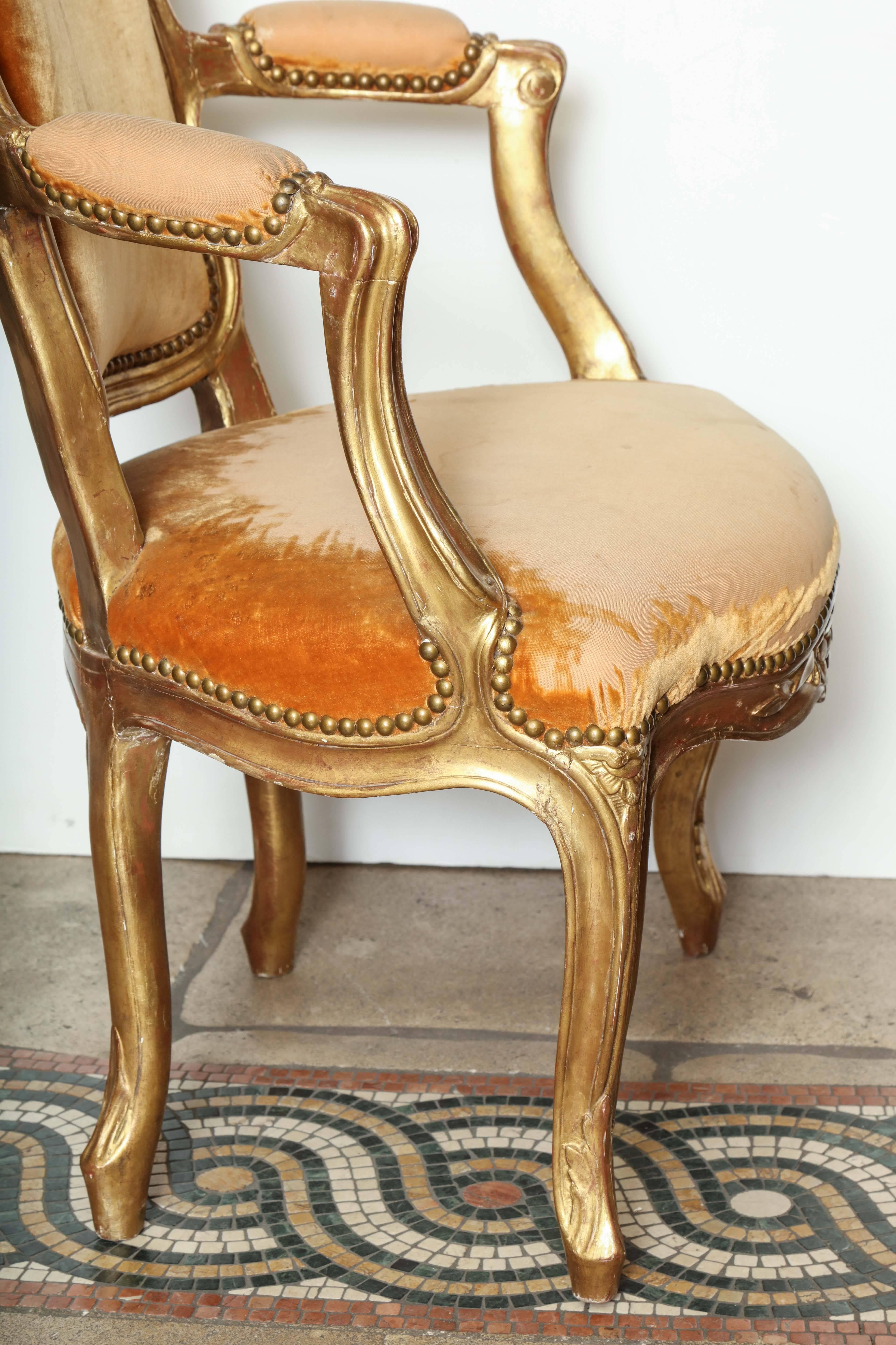 Pair of Louis XV Child-Size Fauteuils For Sale 3