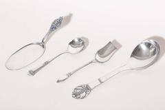 Grann & Laglye Collection of Four Danish Art Deco Sterling Silver Servers