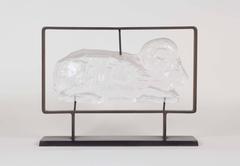 Kosta Art Glass Ram Sculpture by Erik Höglund