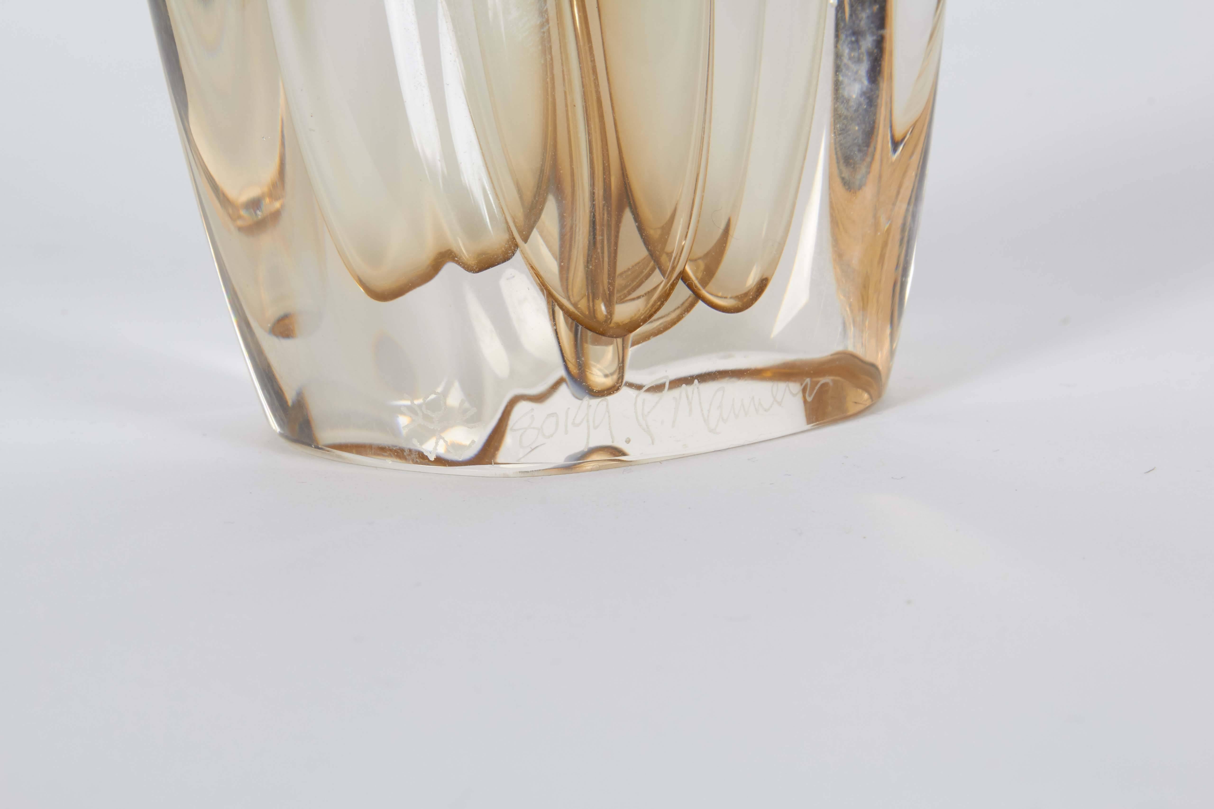Paul Manners Art Glass Abstract Sculpture In Good Condition In Astoria, NY