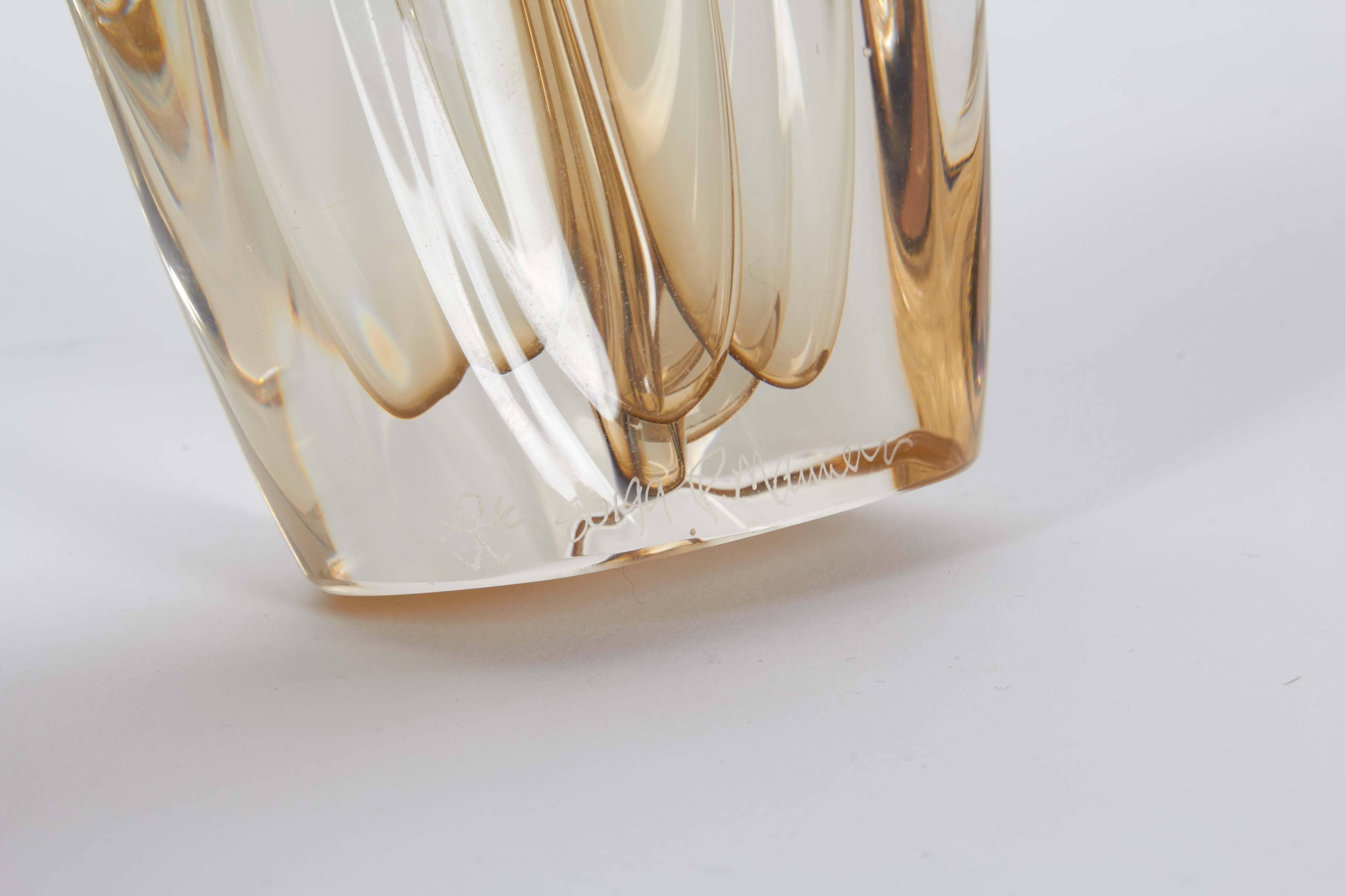 Late 20th Century Paul Manners Art Glass Abstract Sculpture