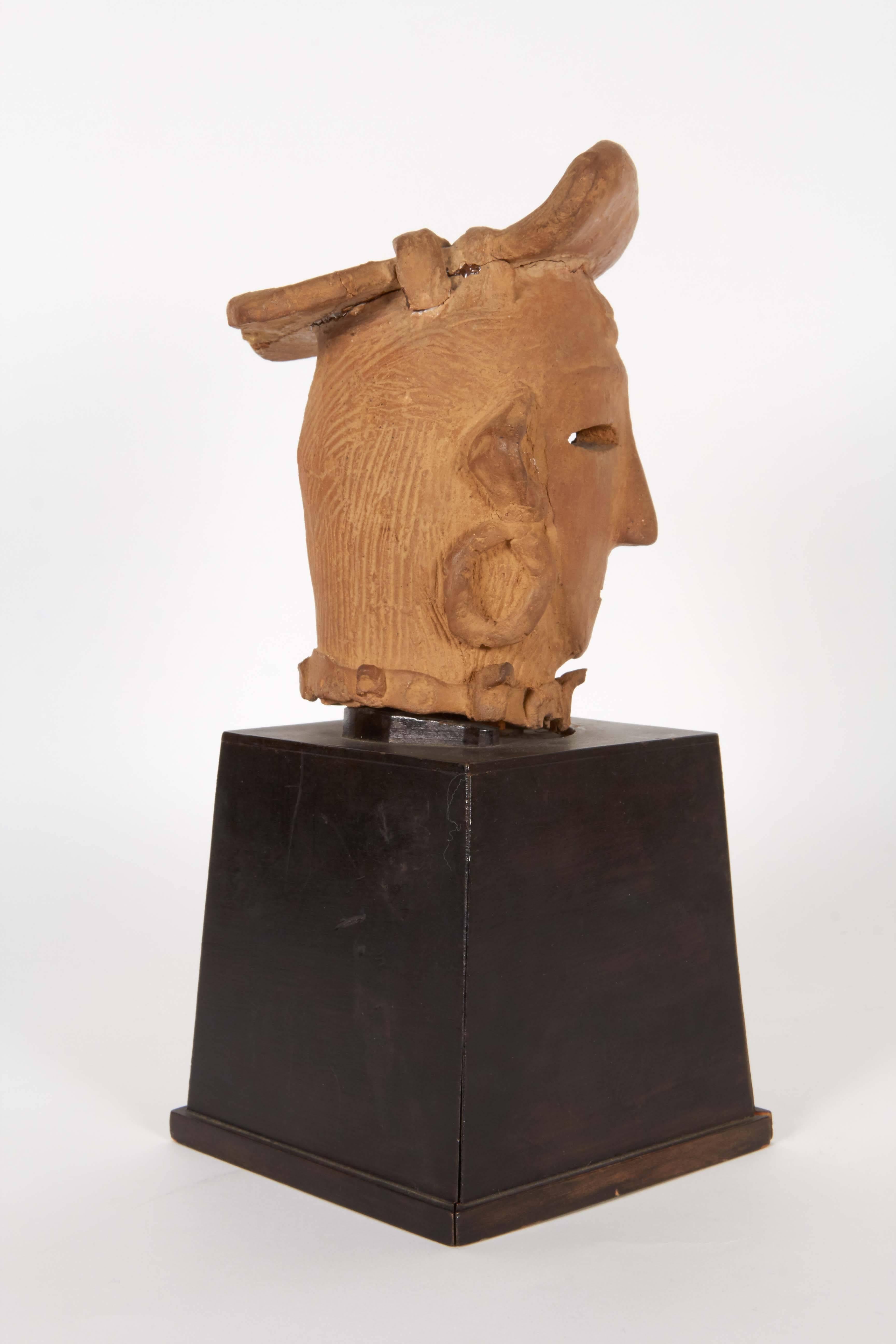 Japanese Head of Female Haniwa In Good Condition For Sale In New York, NY