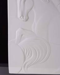 Bas Relief with Wild Horses, Signed A. Sombras