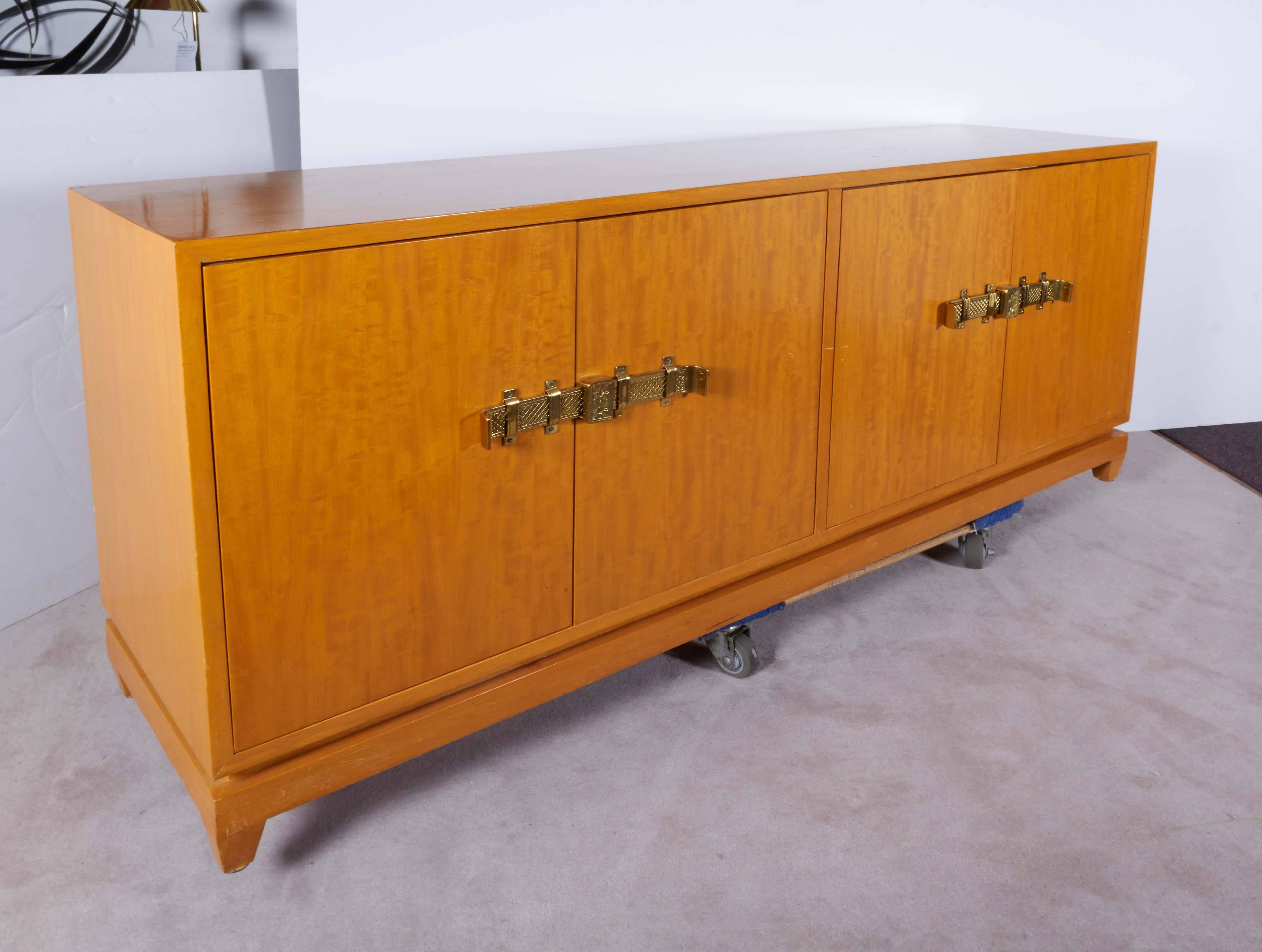 Mid-20th Century Tommi Parzinger Bleached Mahogany Sideboard