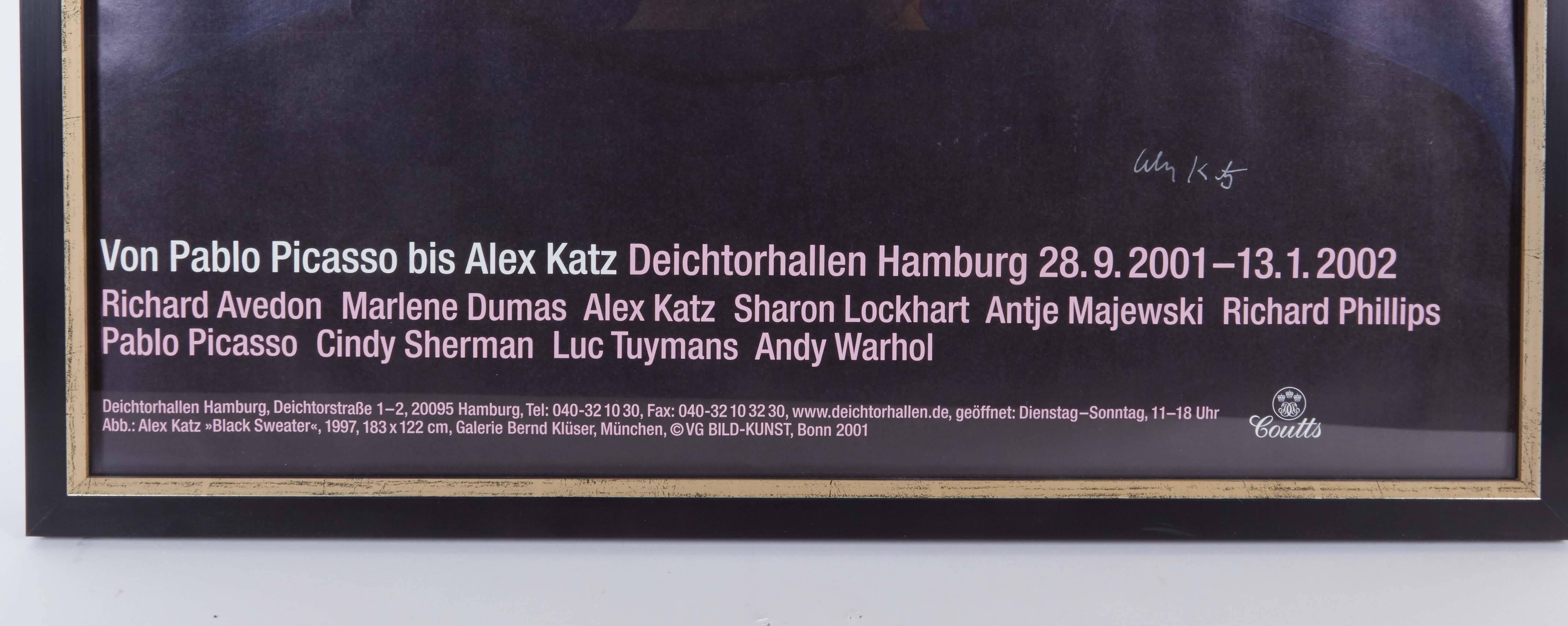 German 'The Contemporary Face' Exhibition Poster, Signed by Alex Katz