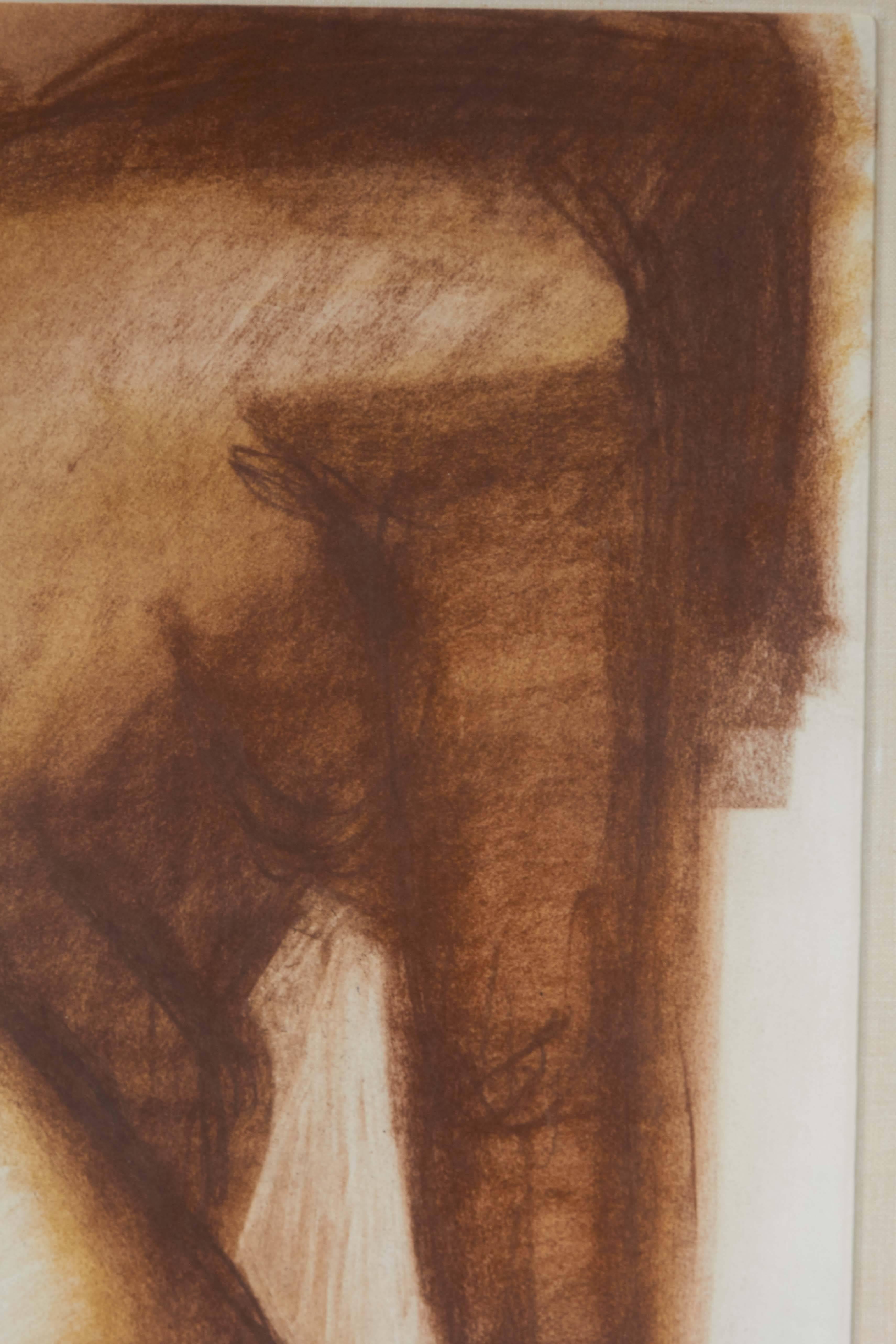 Chong Neto, Nude Study, Gouache and Charcoal on Paper, Signed In Good Condition In New York, NY