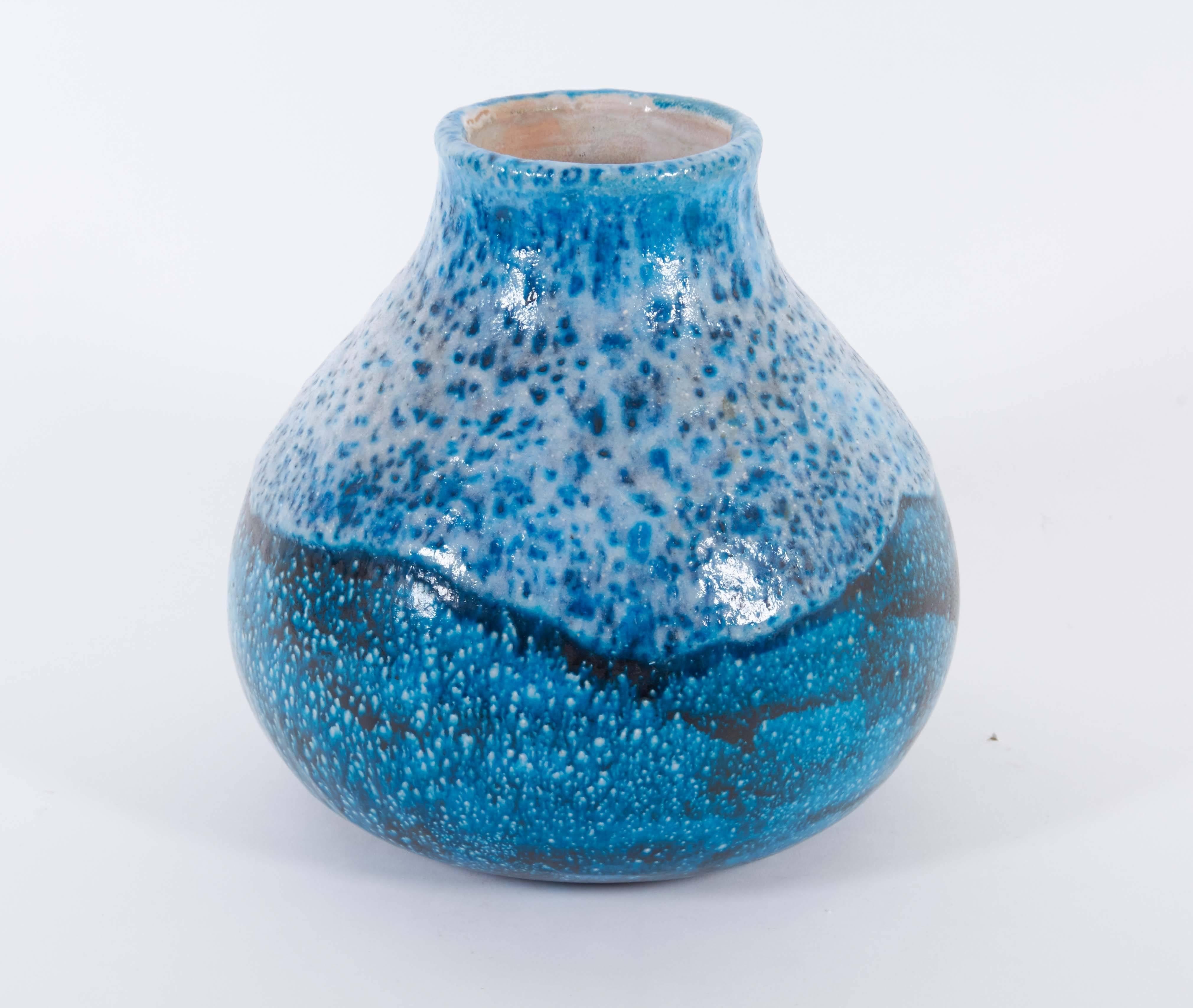 Guido Gambone Round Mottled Ceramic Vase 3