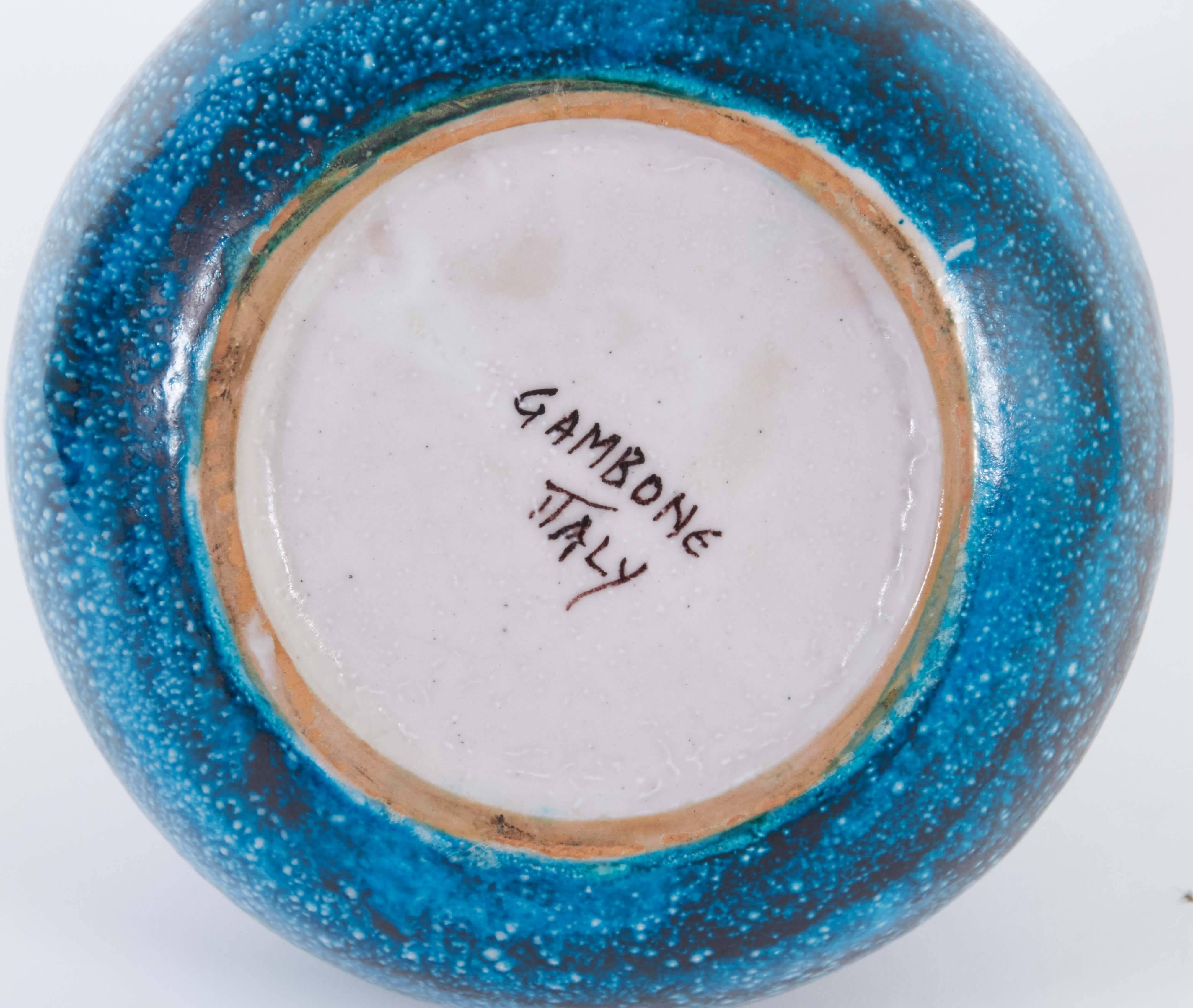 Guido Gambone Round Mottled Ceramic Vase 4