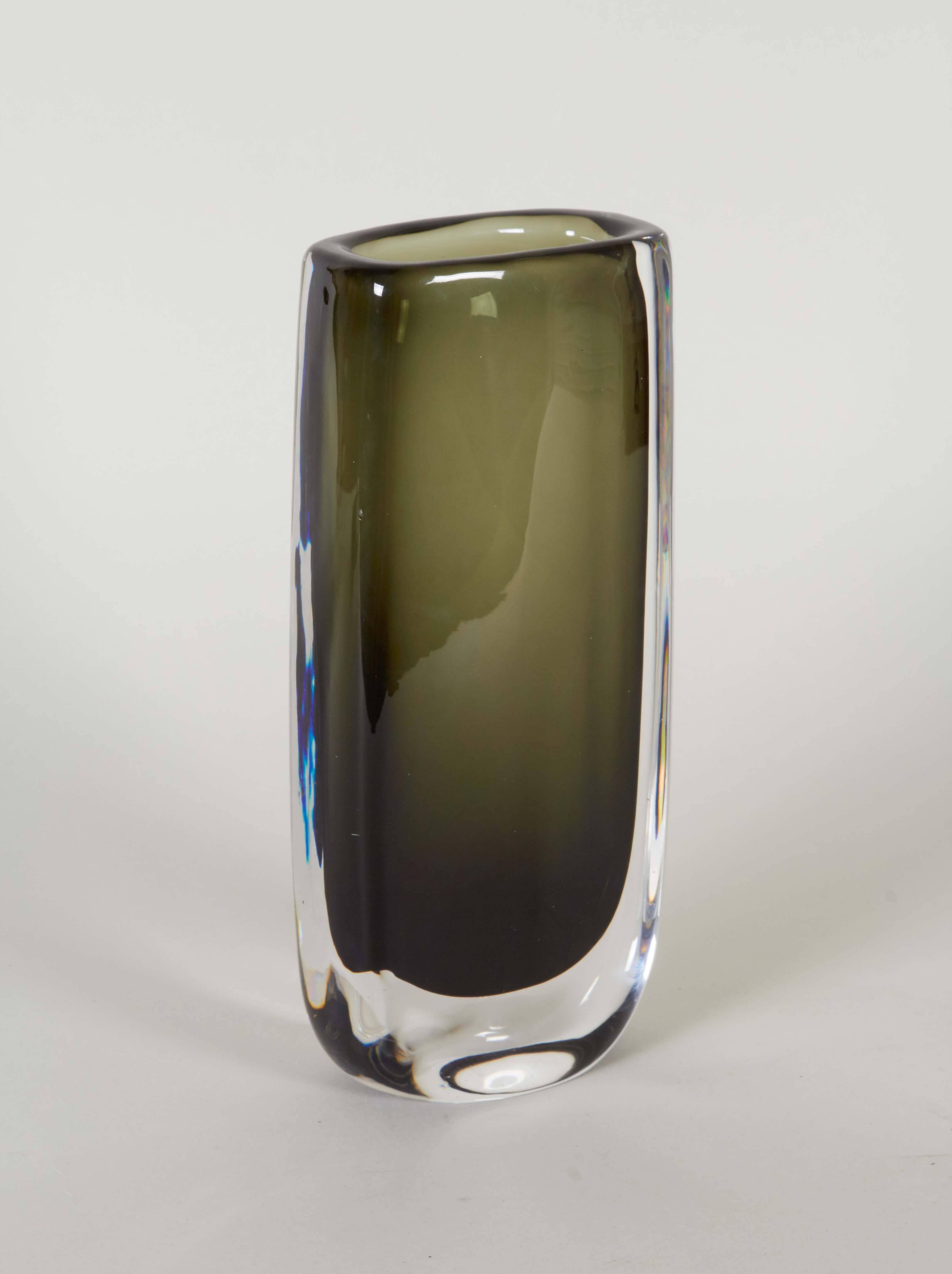 Scandinavian Modern Nils Landberg Cased Glass Vase for Orrefors