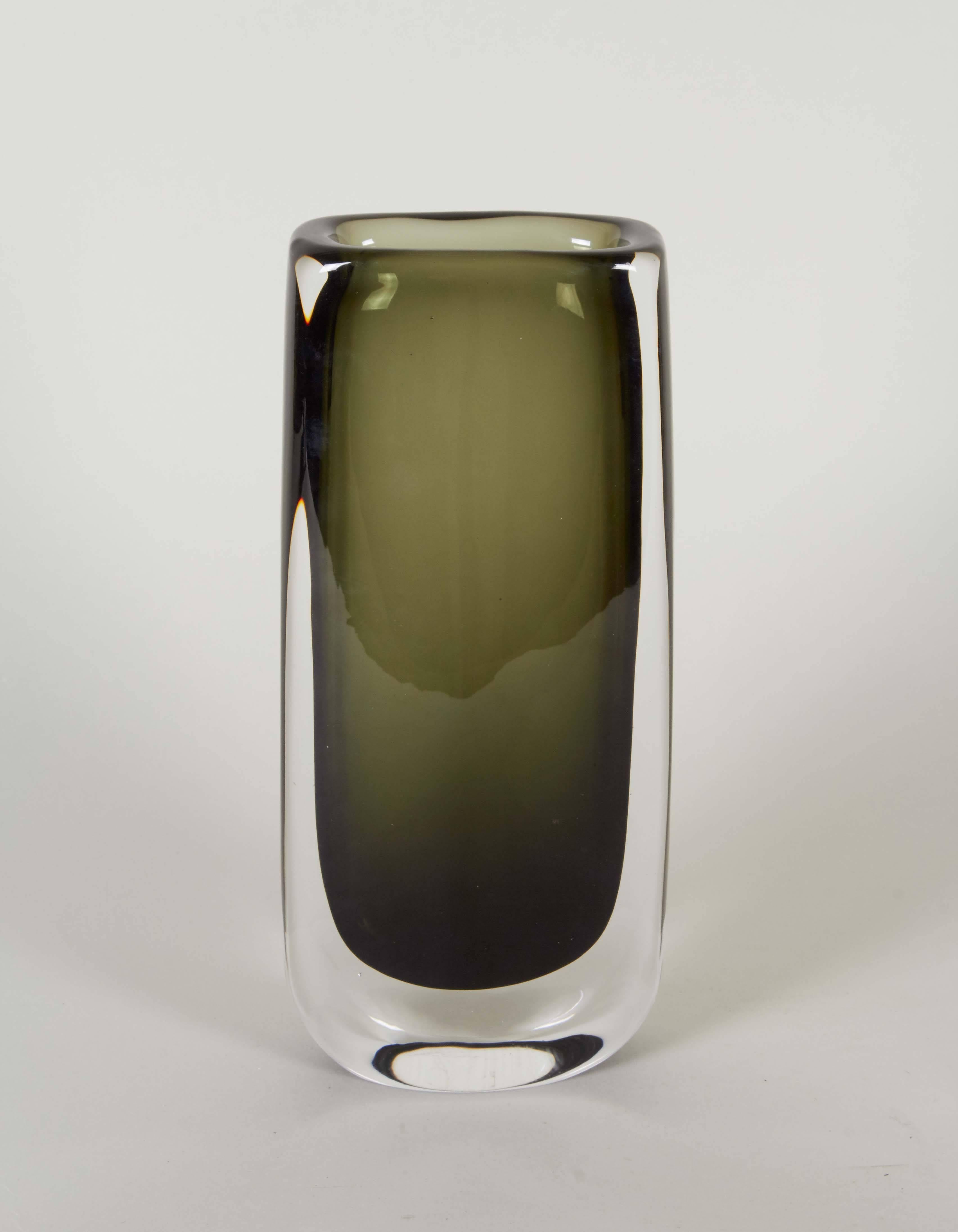 Nils Landberg Cased Glass Vase for Orrefors In Good Condition In New York, NY