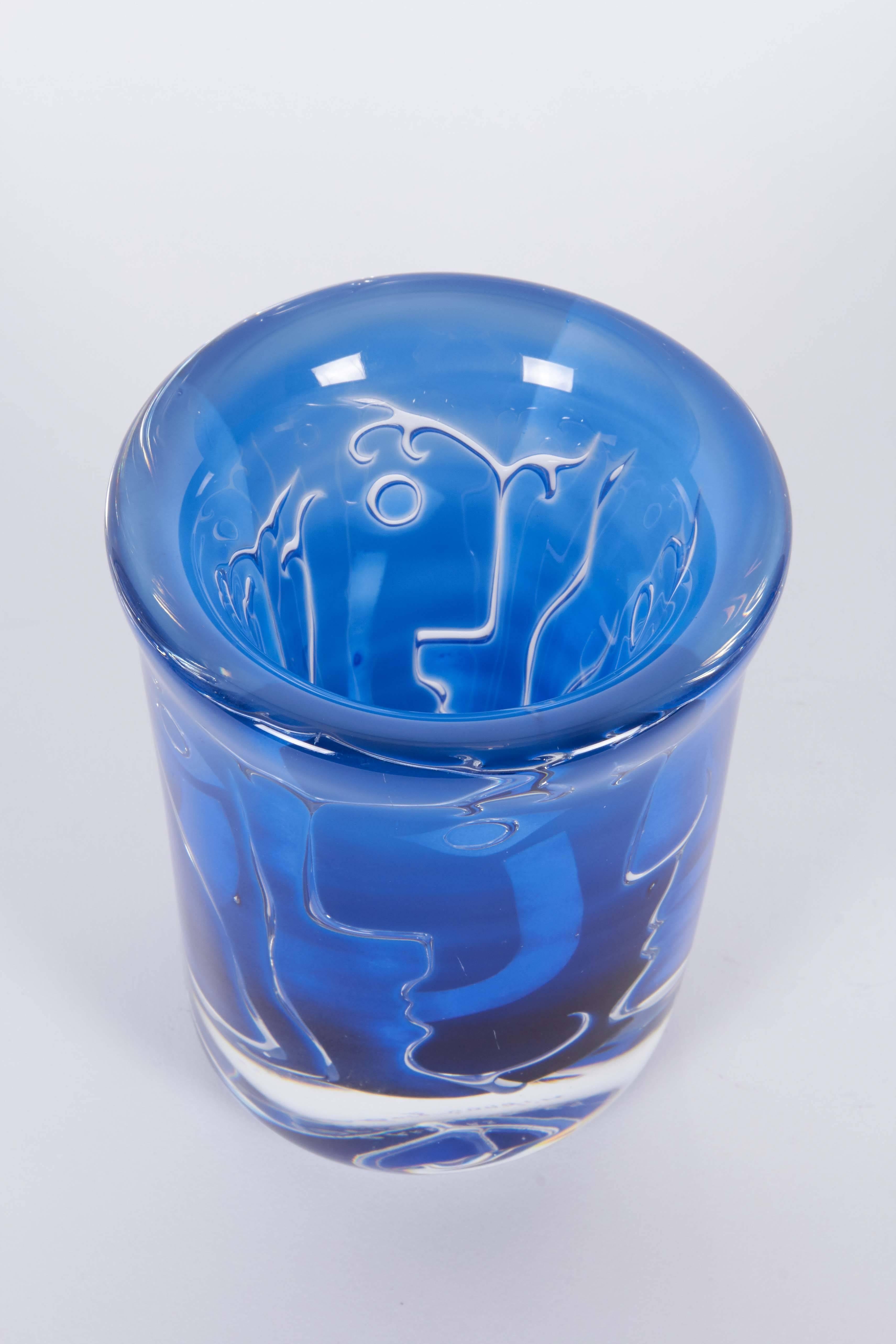 20th Century Ingeborg Lundin 'Ariel' Art Glass Vase for Orrefors