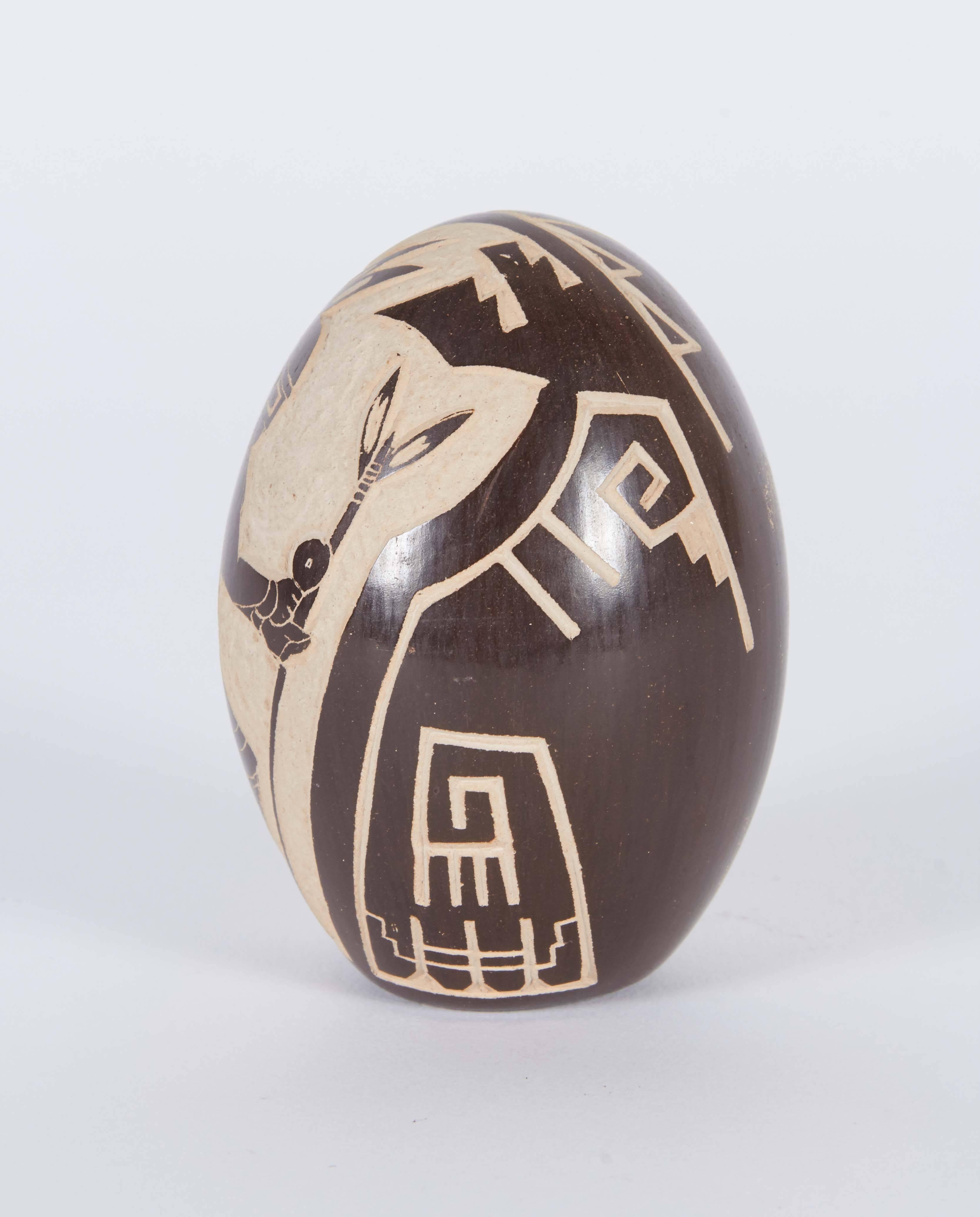 Native American Carla Claw Nampeyo Brown Seed Pot, Signed