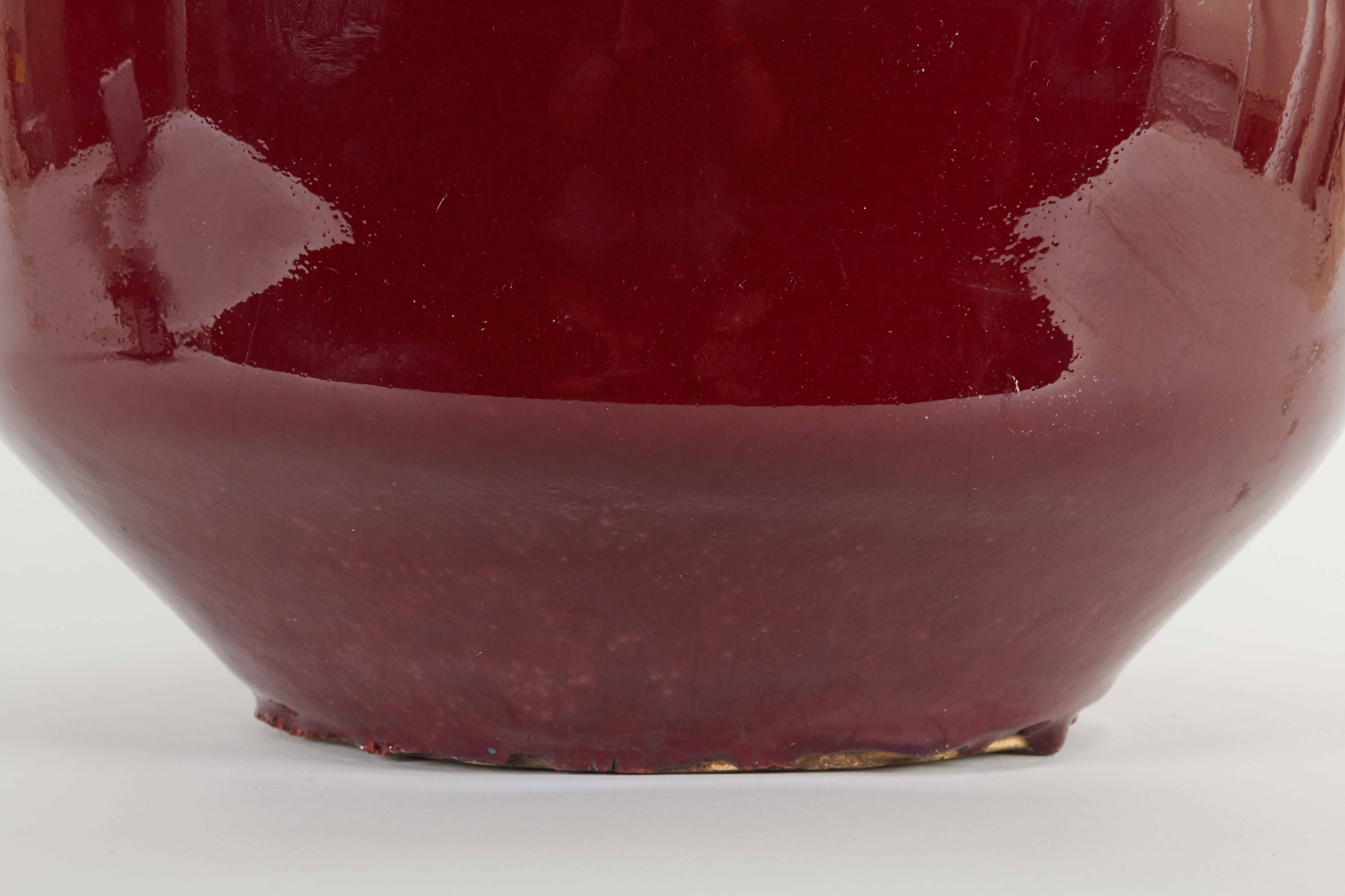 Chinese Flame Glazed Vase In Good Condition In Astoria, NY