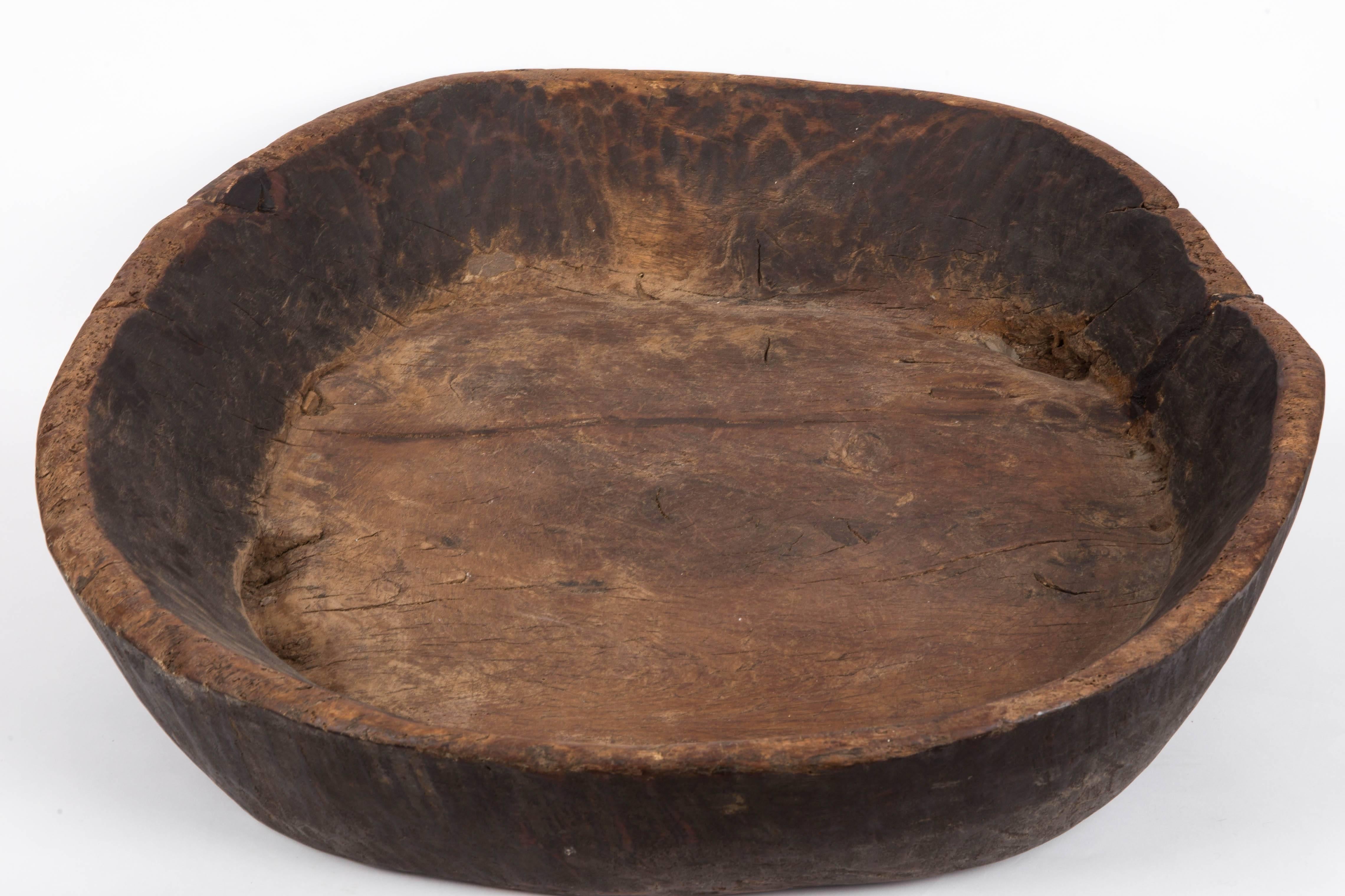 18th Century and Earlier Large Primitive Bowl
