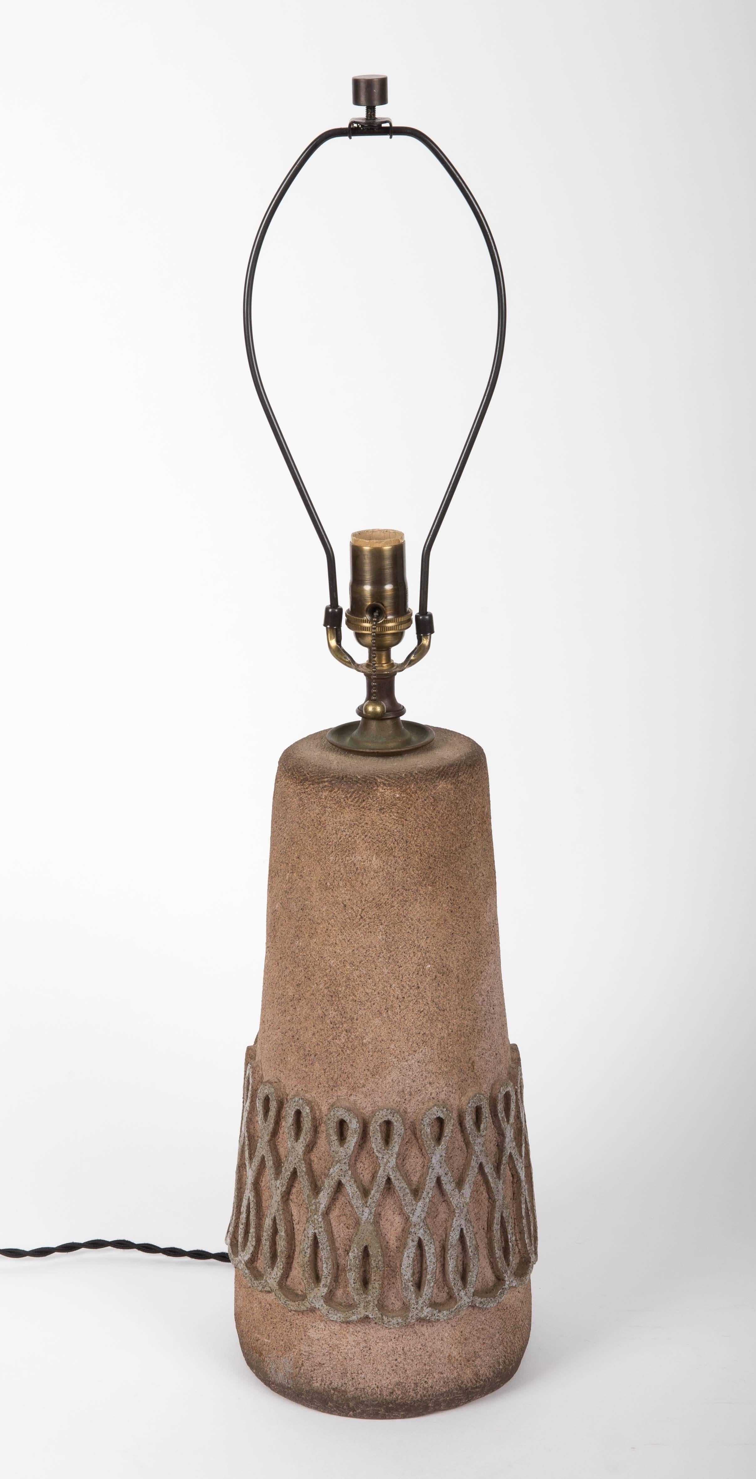 Textured Stone Table Lamp with Intricate Design, France, 20th Century  3