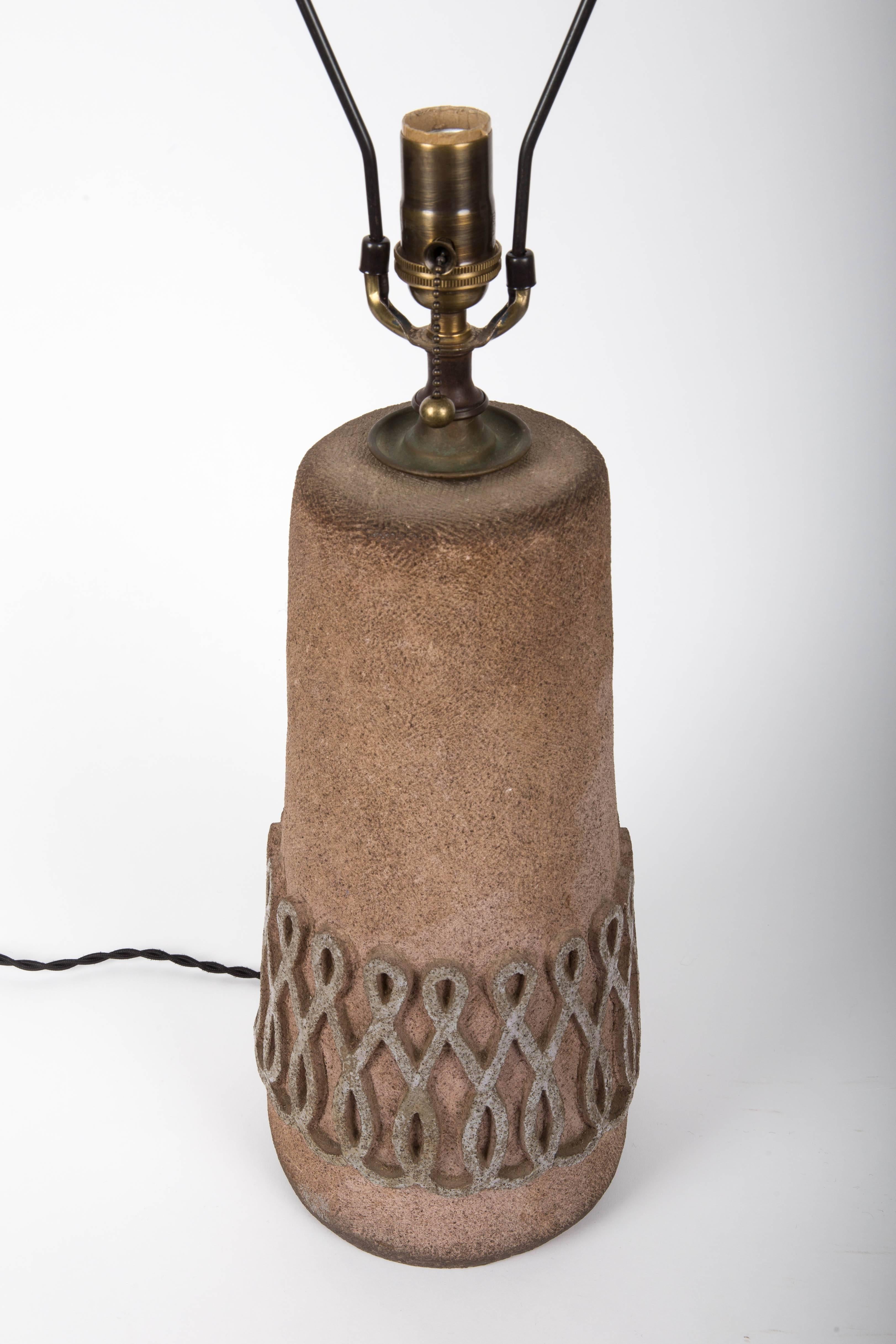 Textured Stone Table Lamp with Intricate Design, France, 20th Century  4