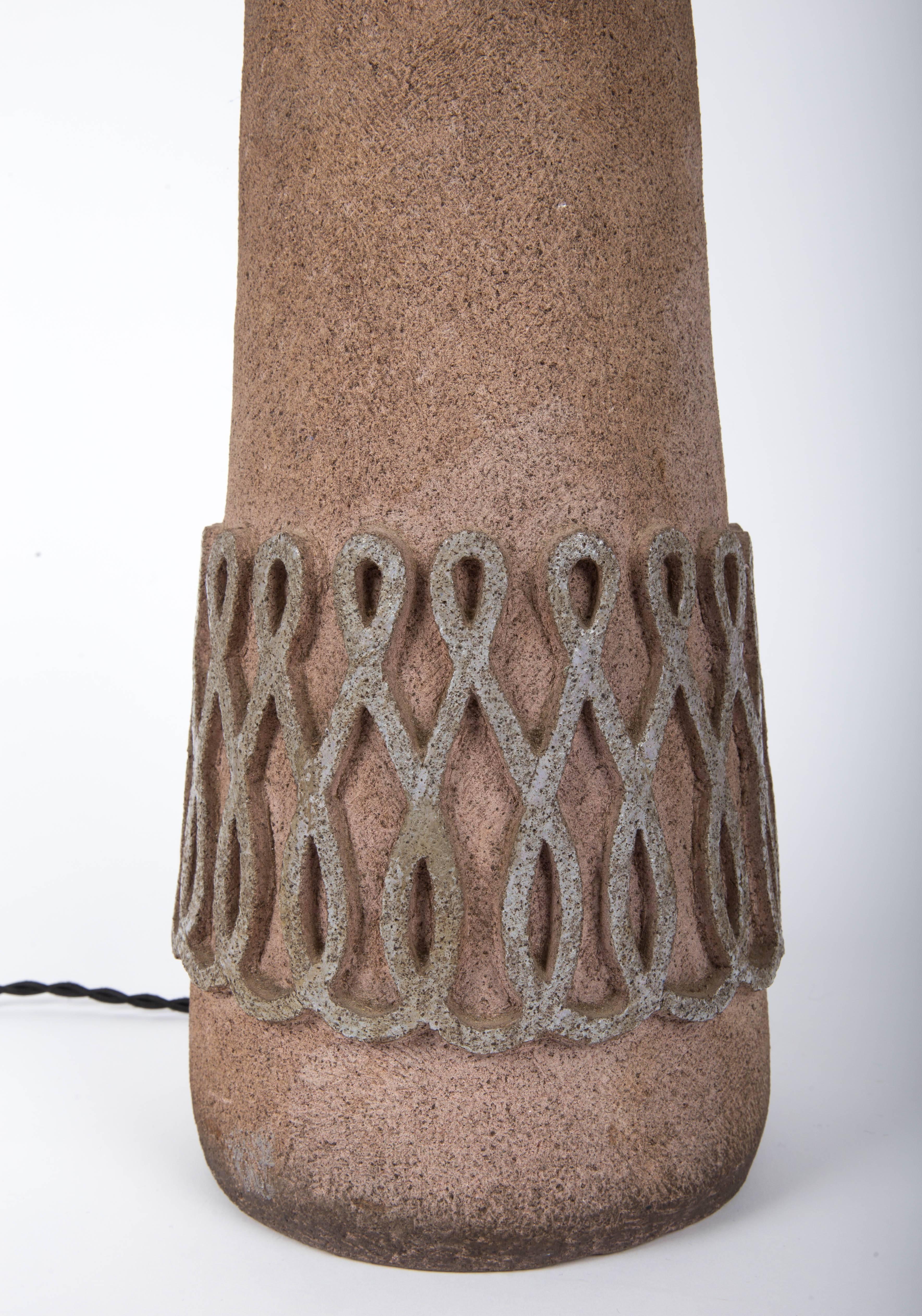 Textured Stone Table Lamp with Intricate Design, France, 20th Century  5