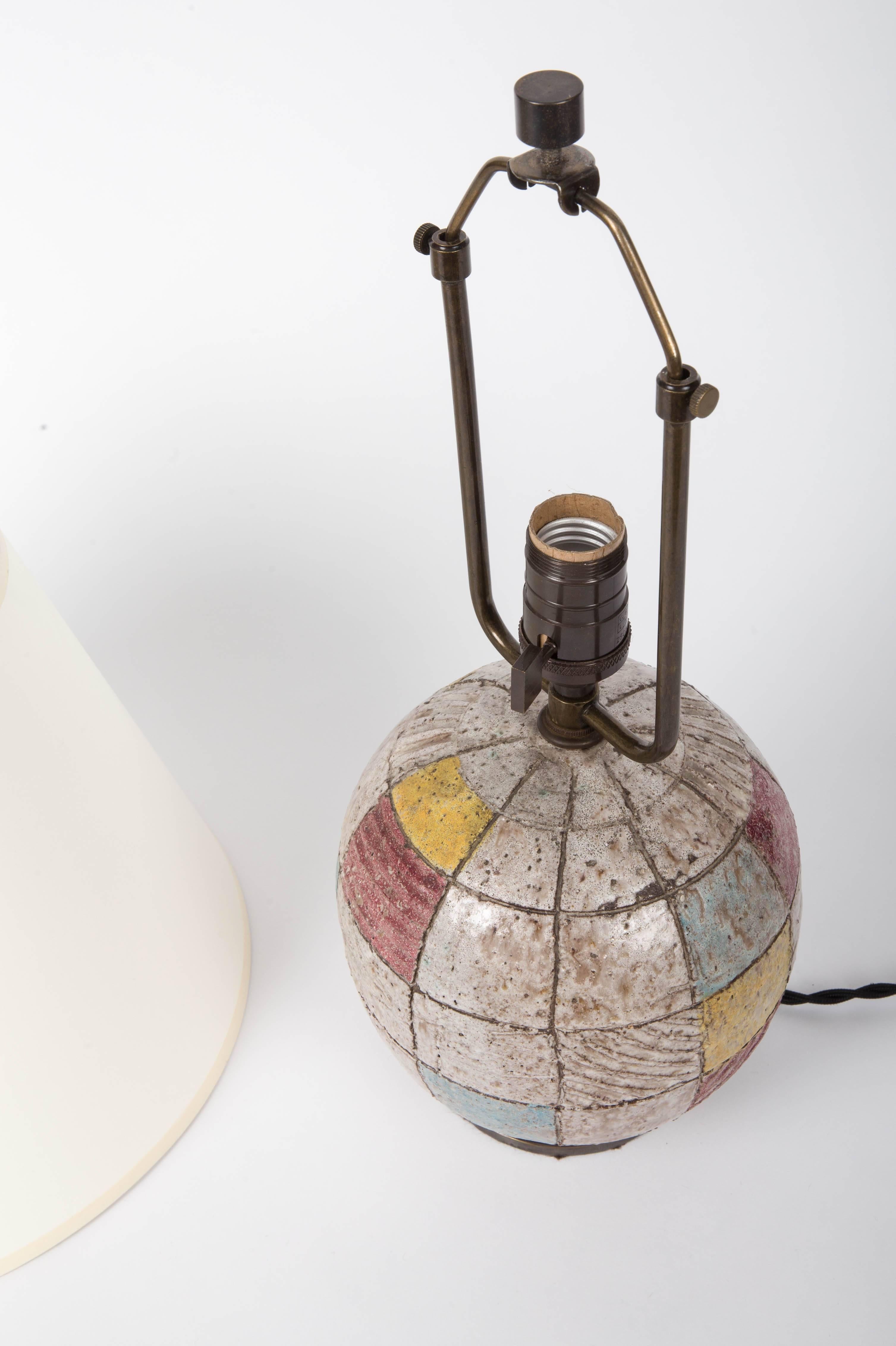 Small Color Block Ceramic Lamp in the Syle of Bitossi 3