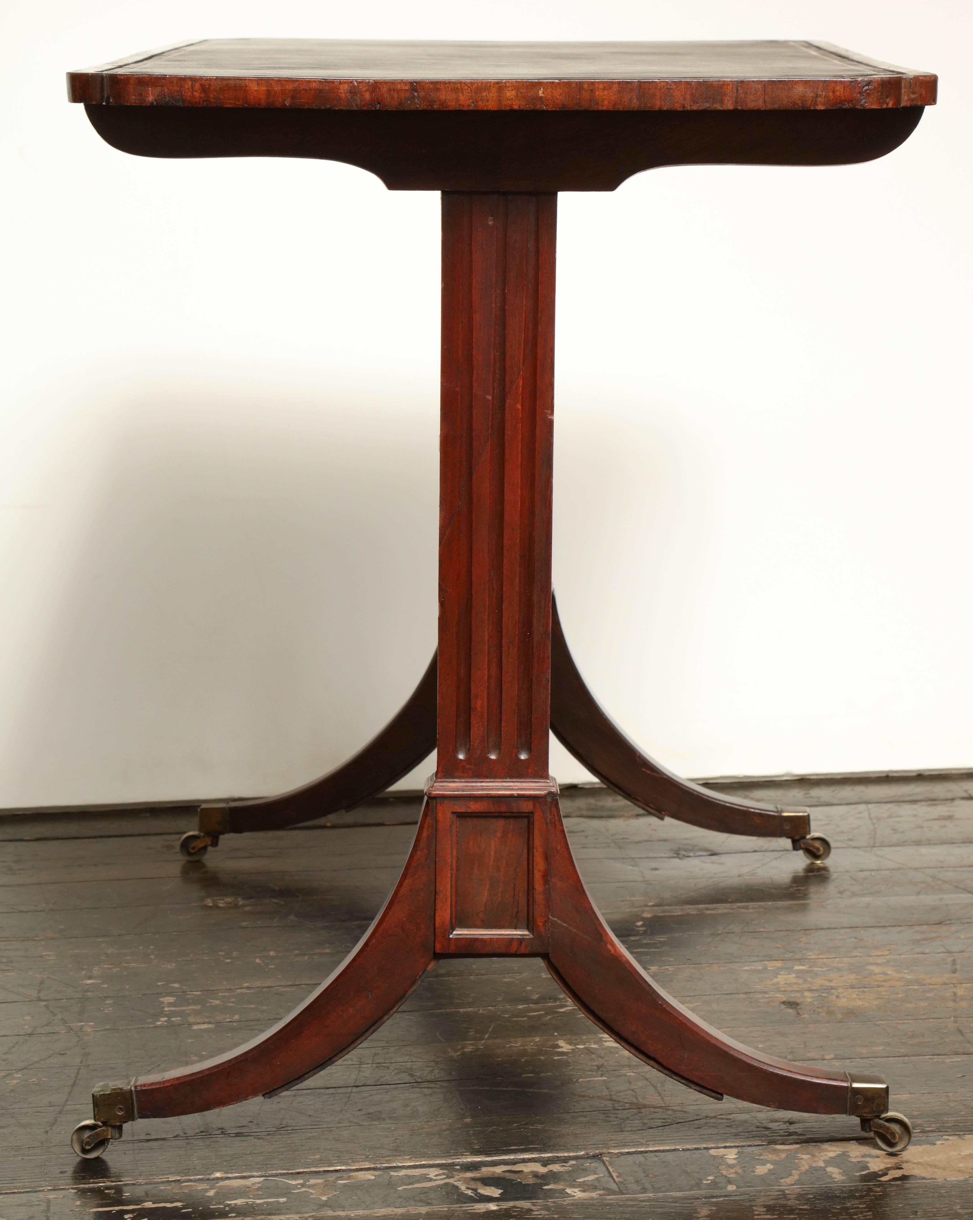 Early 19th Century English Regency Table with Leather Top 4