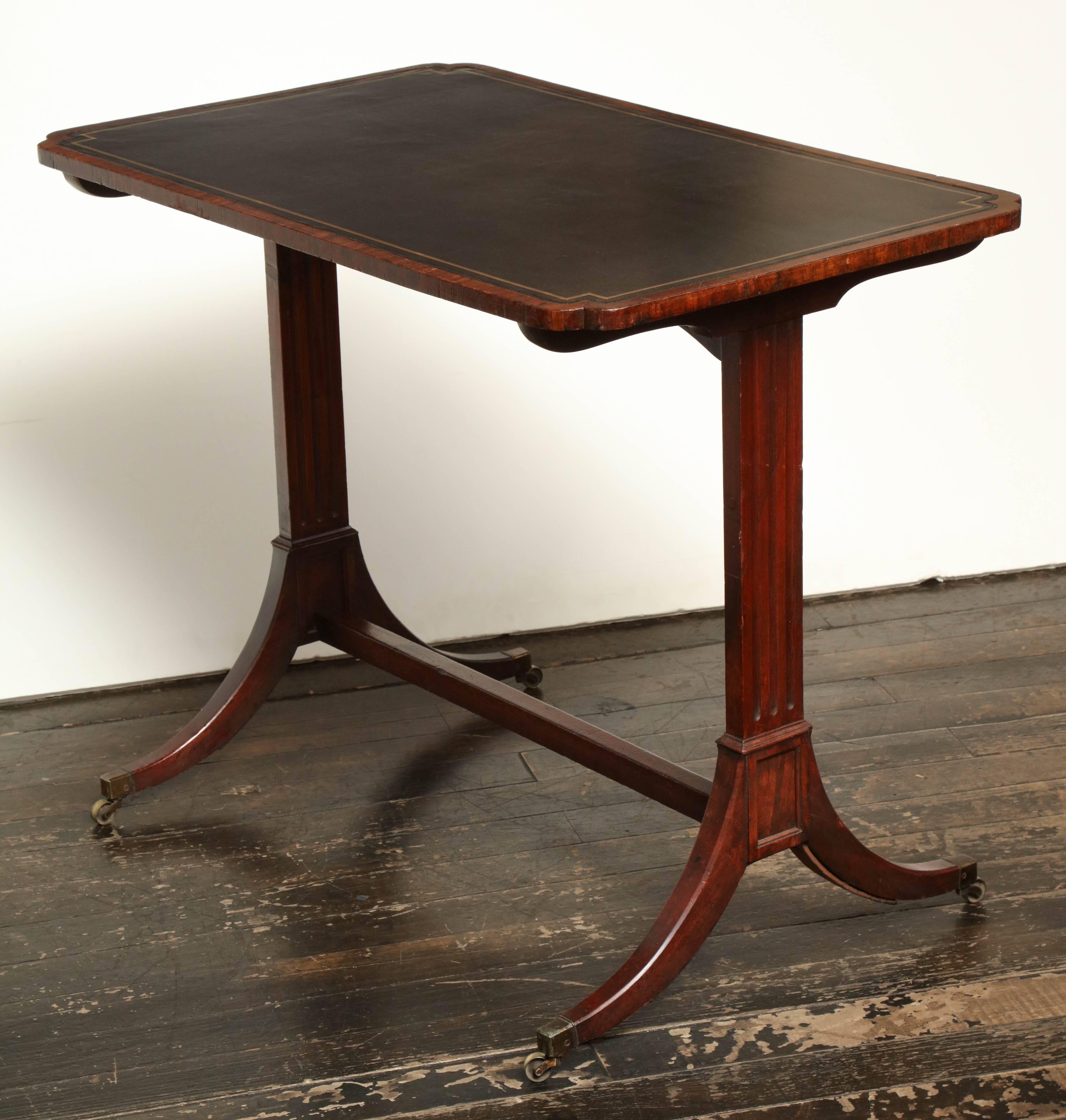 Early 19th Century English Regency Table with Leather Top 5