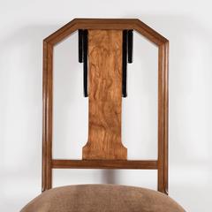 Art Deco Skyscraper Style Two-Tone Desk or Occasional Chair in Mohair