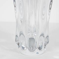 Gorgeous Mid-Century Handblown Crystal Vase by Art Vannes in Floriform Design