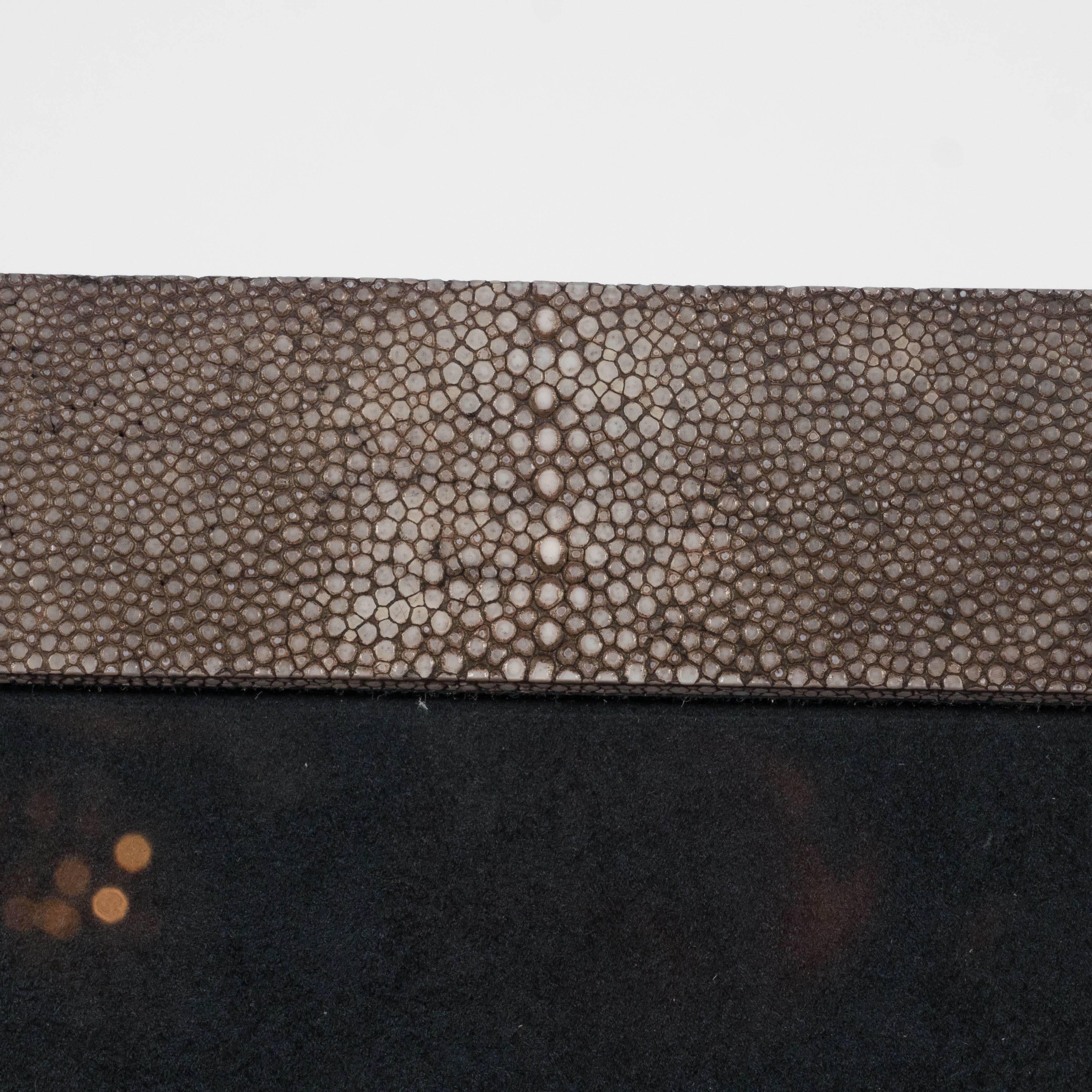 Philippine Modernist Tobacco Shagreen-Wrapped Picture Frame