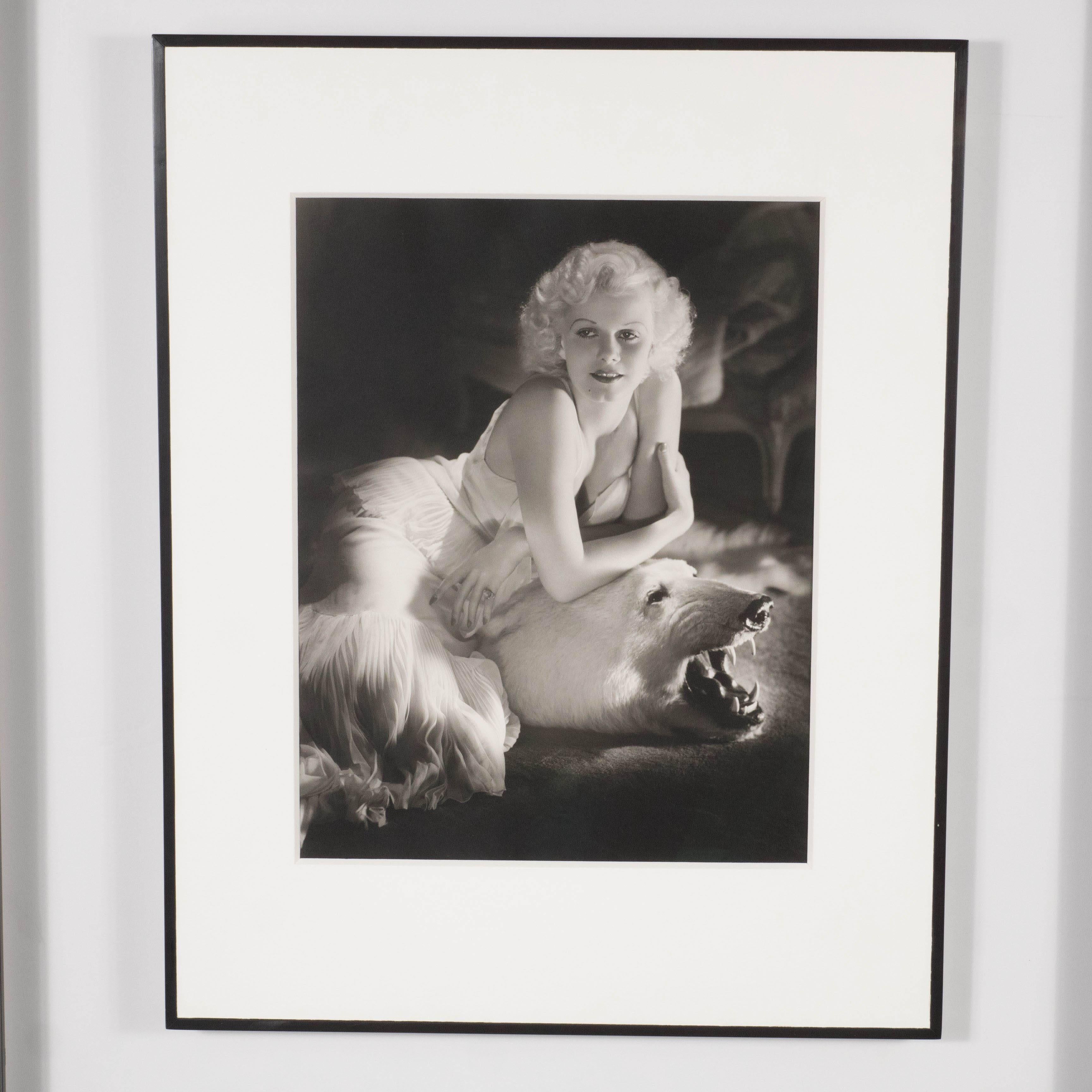 An original gelatin silver print (Edition of 190) made from the original negative by George Hurrell.

This piece was hand-developed, dodged and burned by or under the personal direction of George Hurrell. This edition was published at the