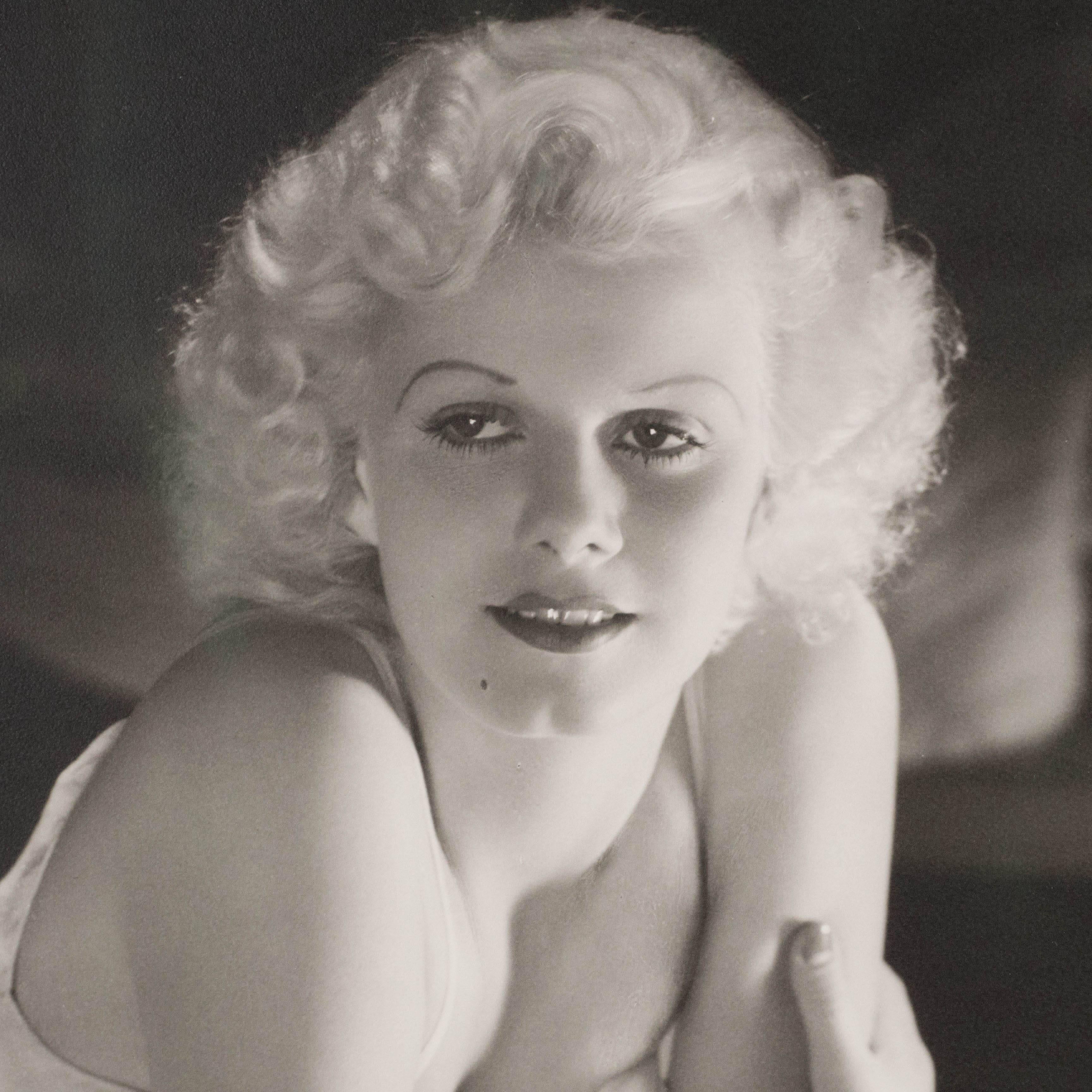 Mid-20th Century Framed and Original Documented Photograph of Jean Harlow by George Hurrell