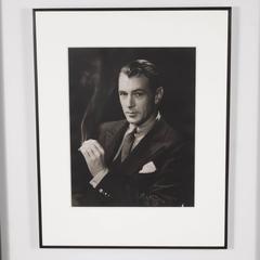 Framed and Original Documented Photograph of Gary Cooper by George Hurrell
