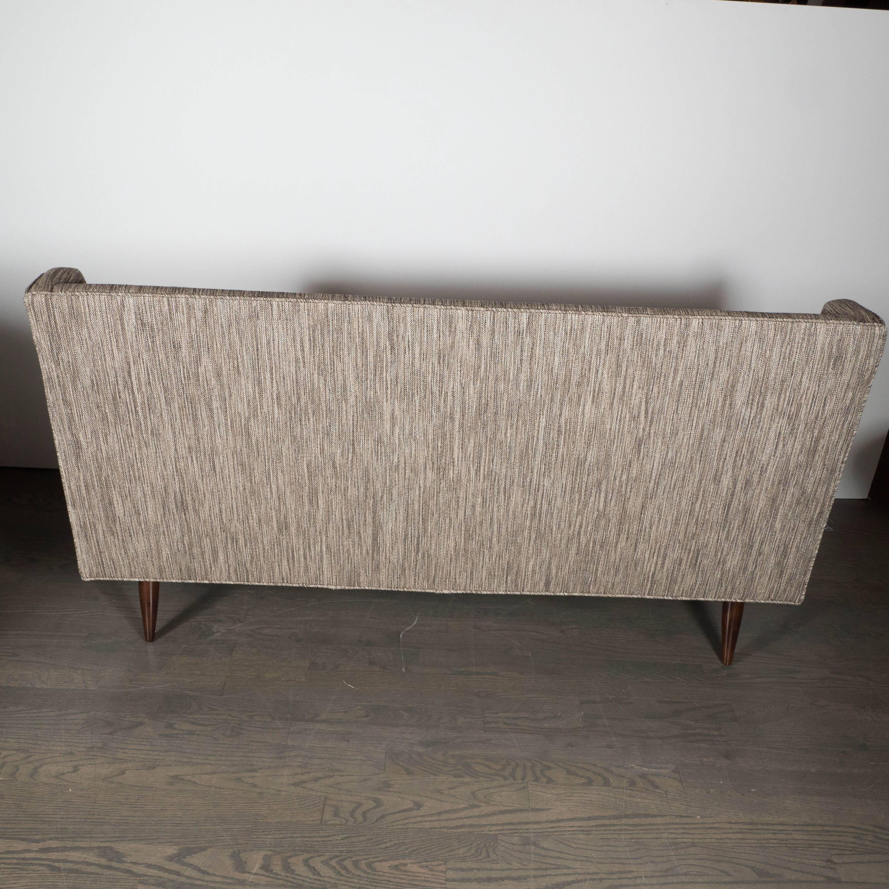 Mid-Century Loveseat with Ribbed Back in the Manner of Dunbar 2