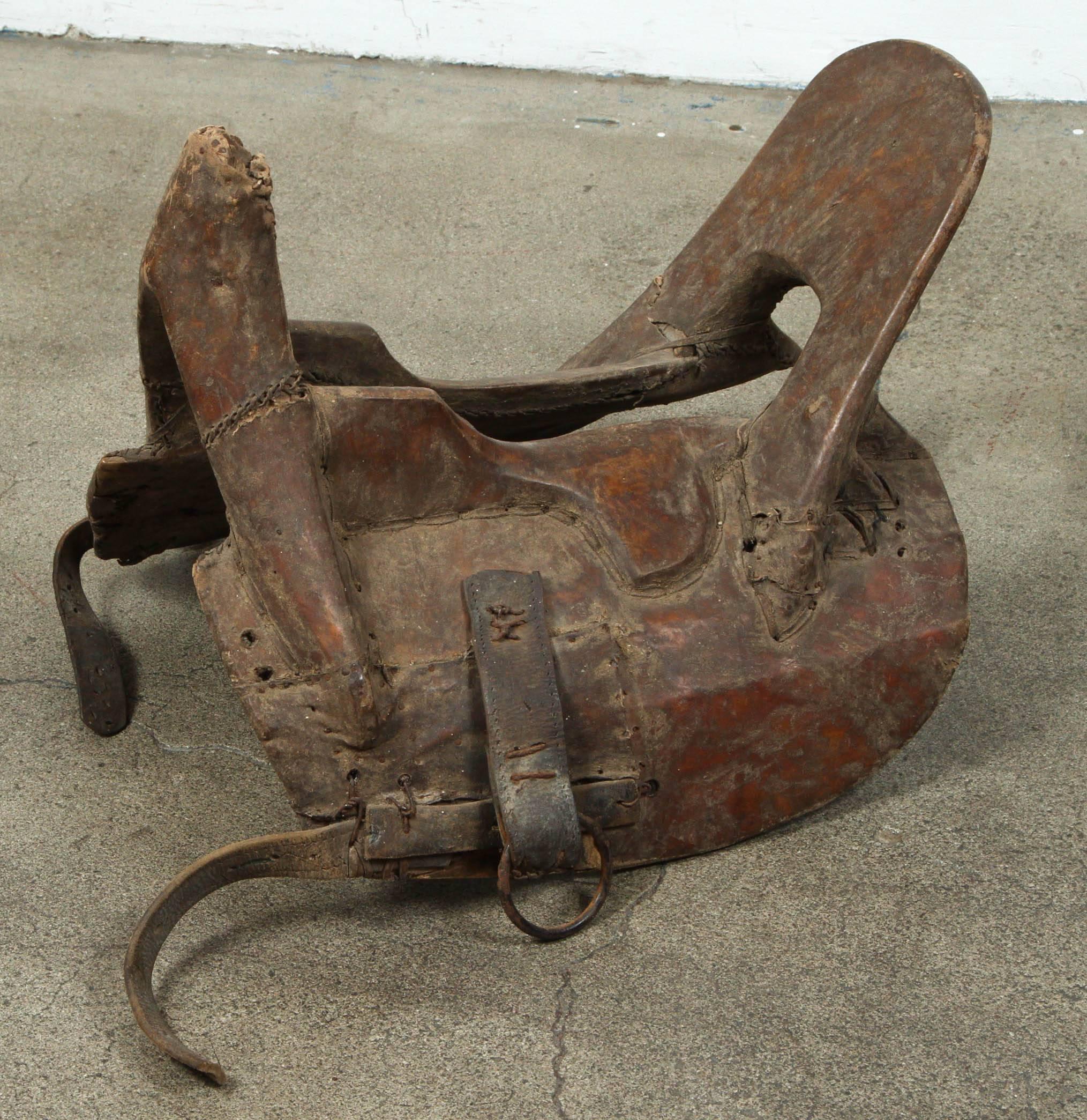 20th Century Collector Moroccan Ceremonial Gold Horse Saddle Set