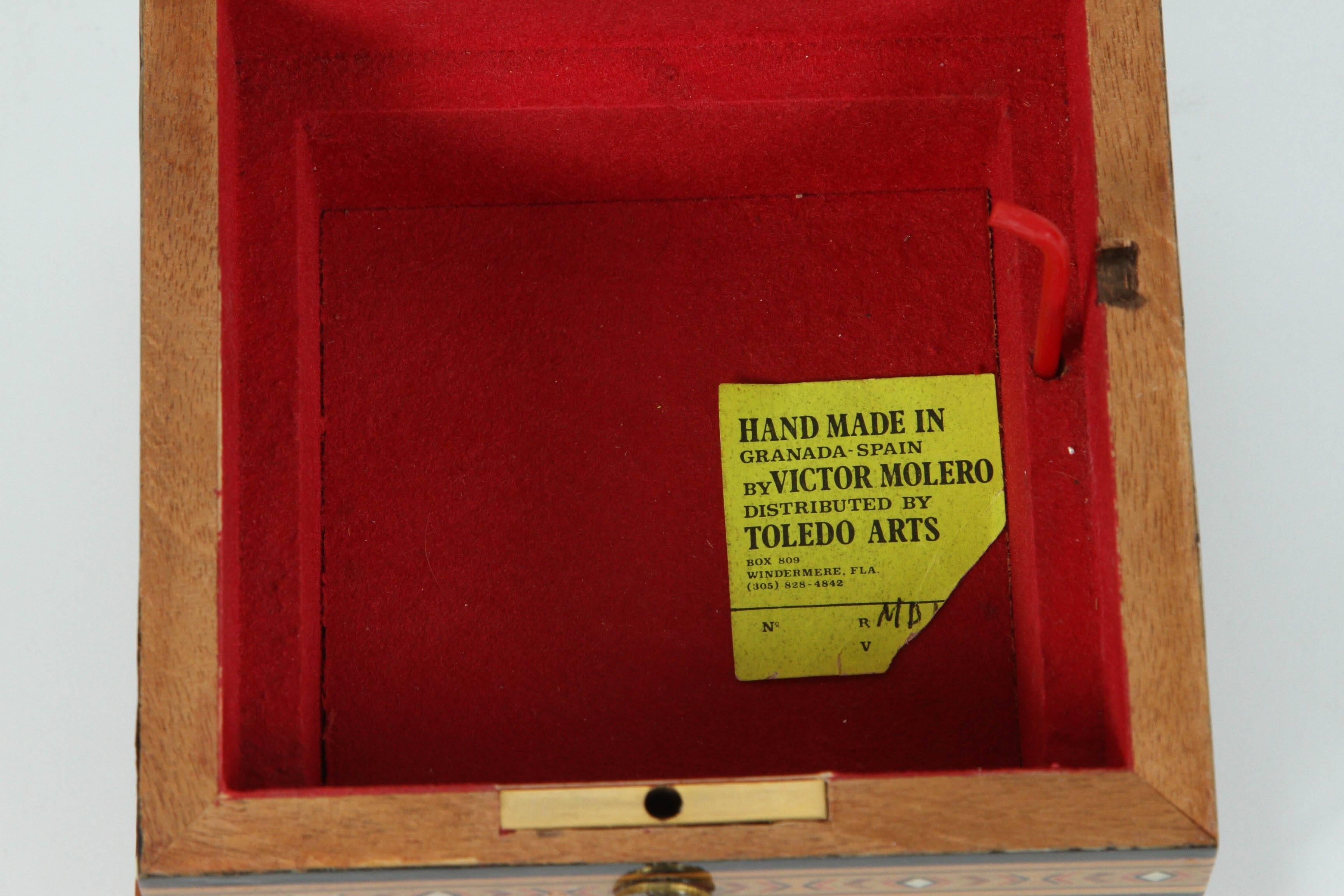 Spanish Alhambra Handmade Music Box by Victor Moleroa