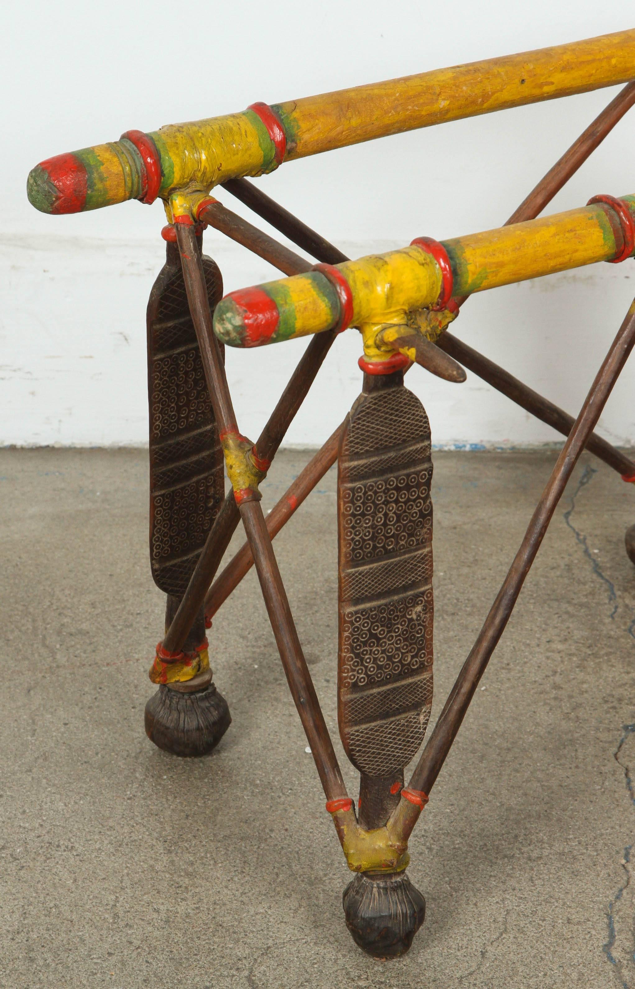 African Tribal Tuareg Camel Saddle Stand Side Table 2