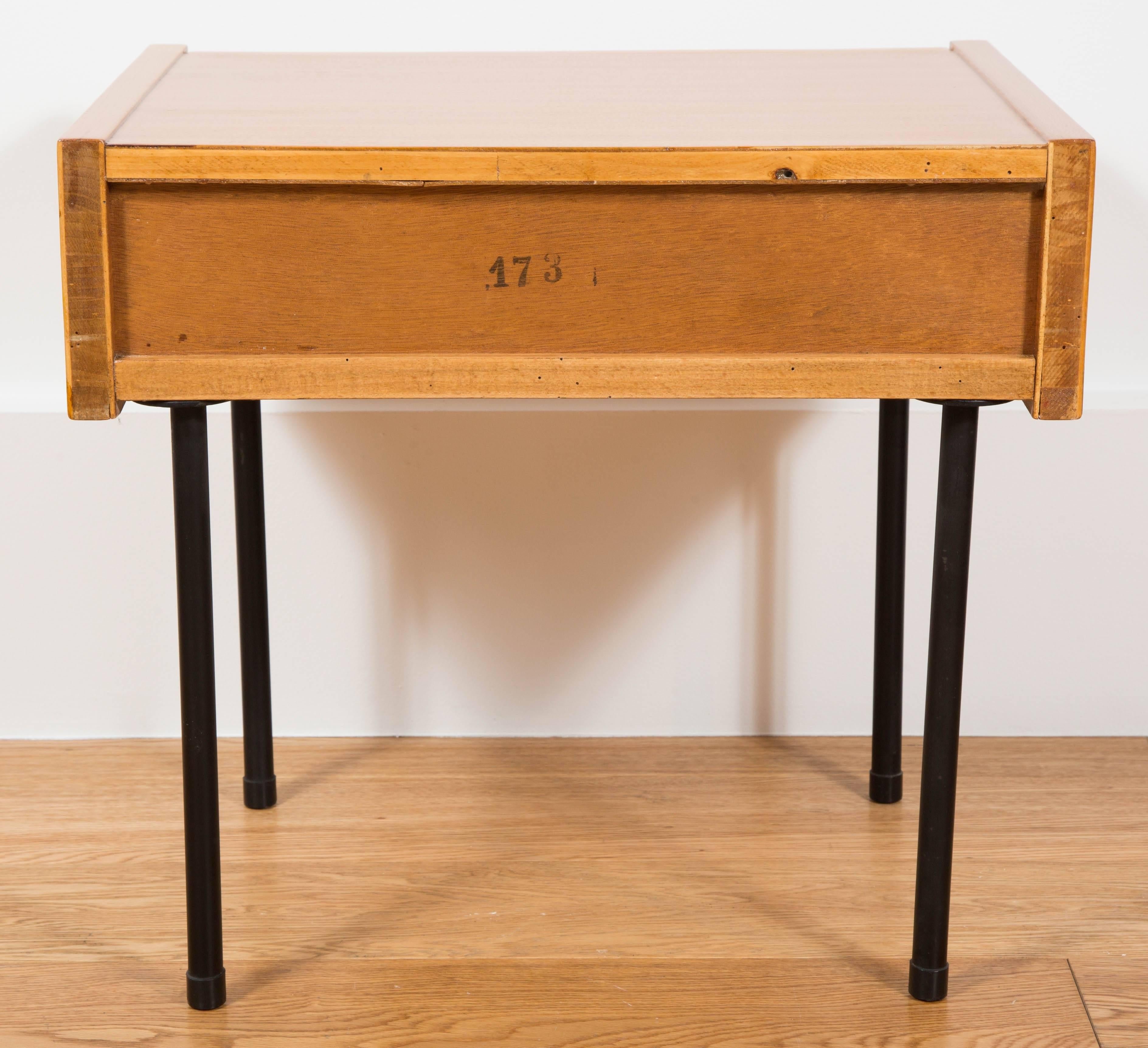 Elm Pair of Bedside Tables 134 by André Simard, Meubles TV Edition, 1953