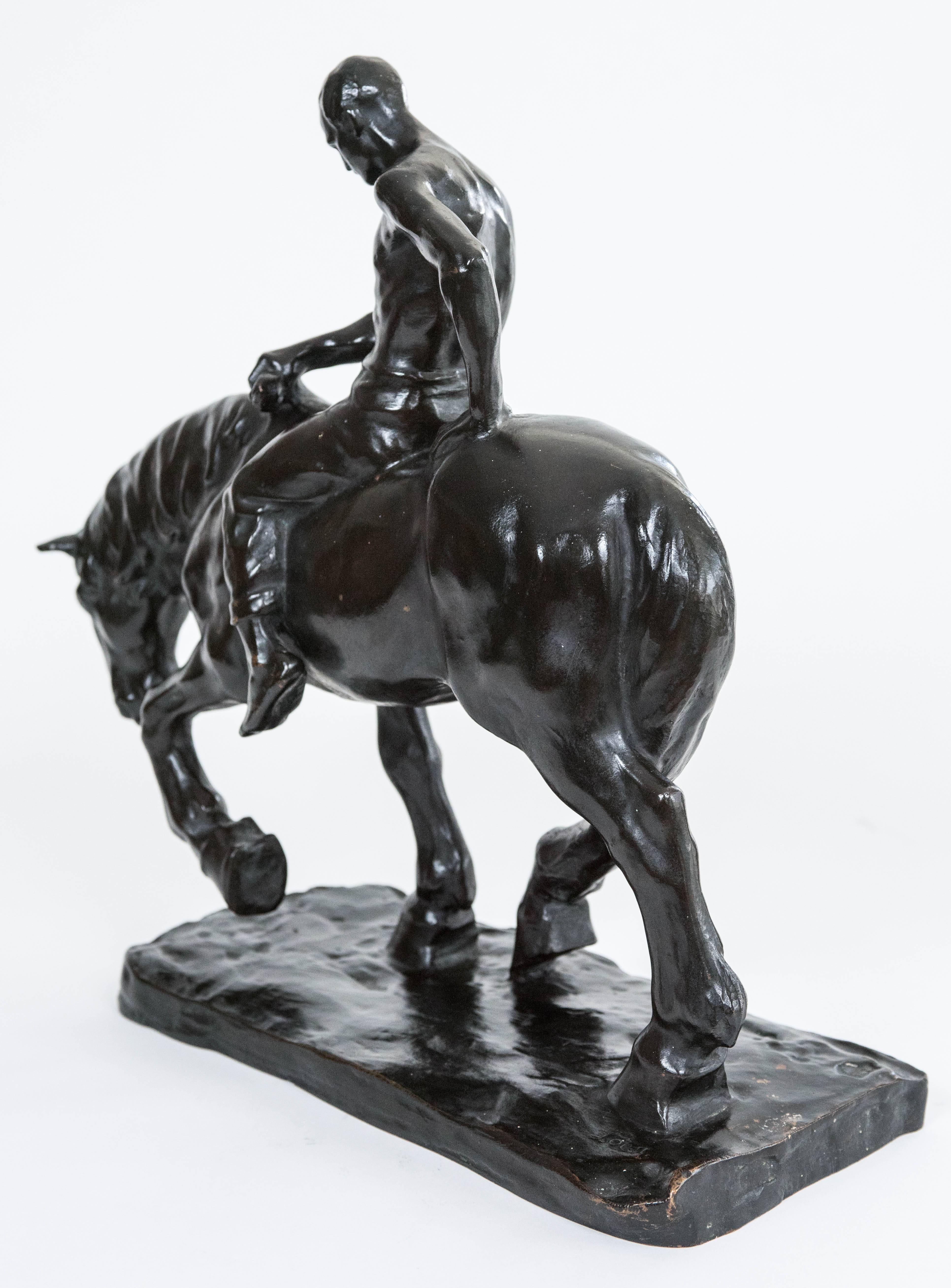Julius Obst Bronze Sculpture Cavalier 2