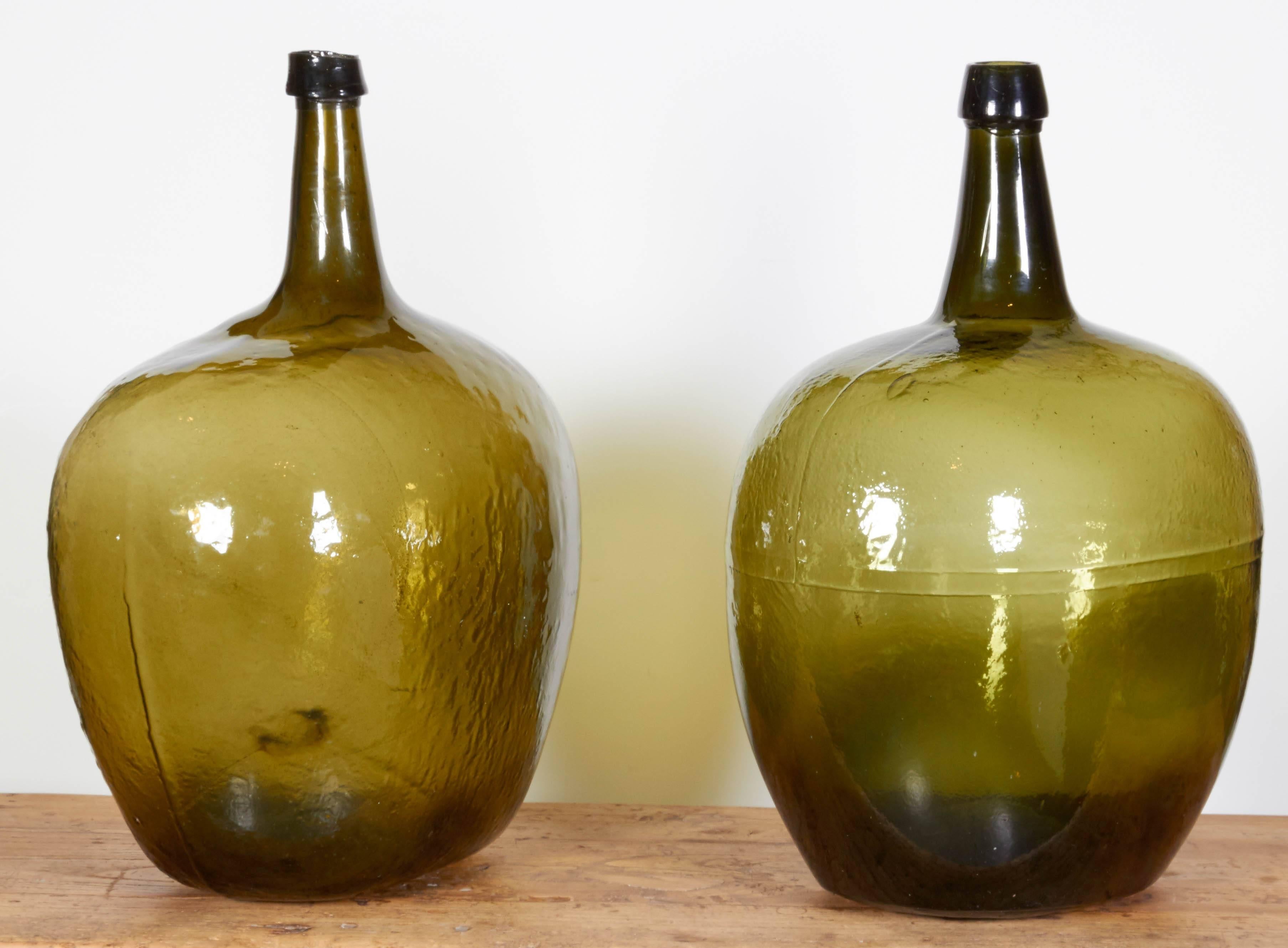 Late 19th Century Blown Glass 19th Century Demijohns