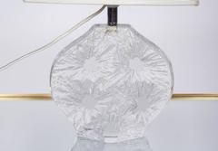 1970s Daum France Abstract Crystal Base Table Lamp