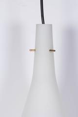 Pair of Italian, 1950s Case Glass Pendant Light