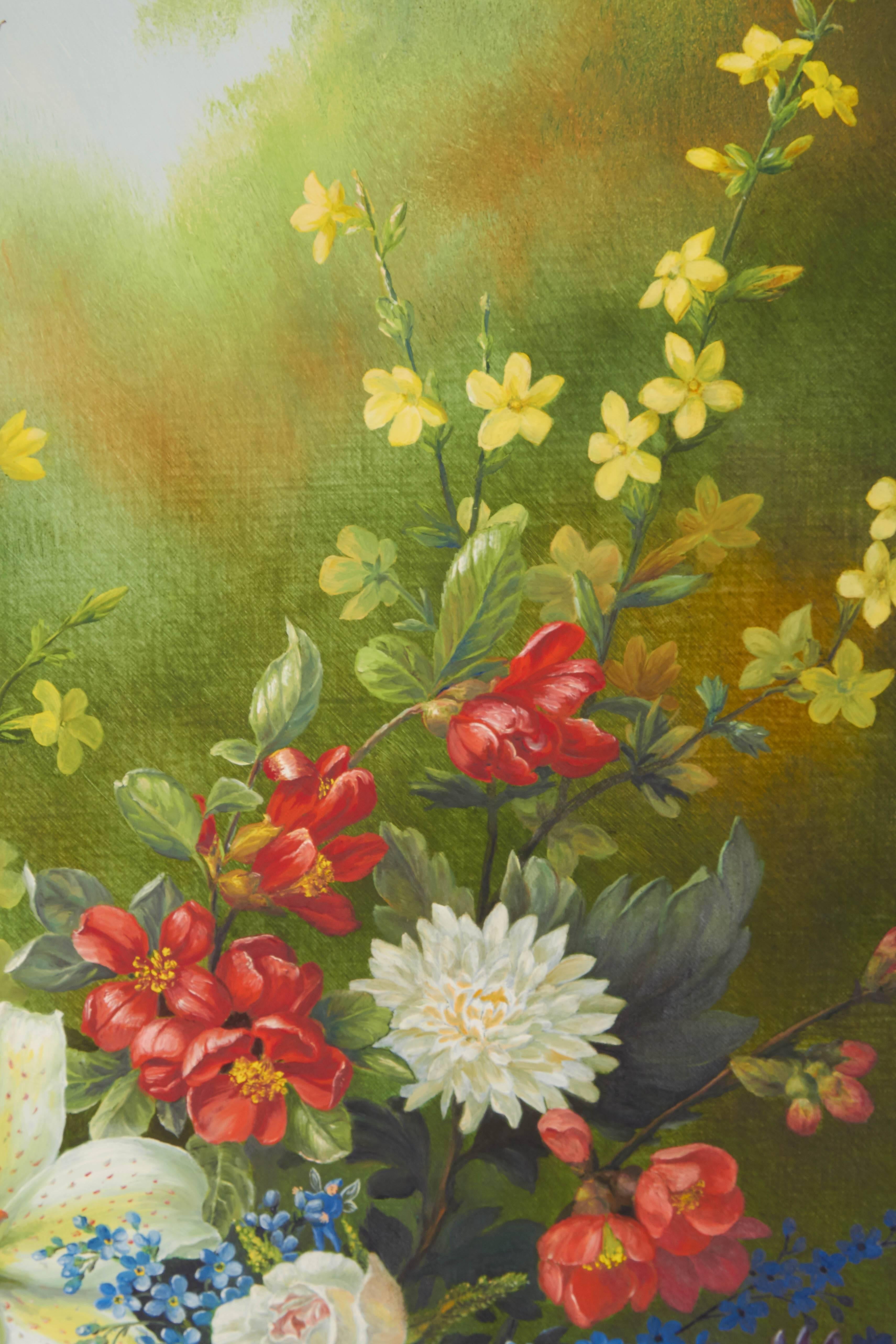 English Floral Still Life Painting by Ethelwyn Shiel