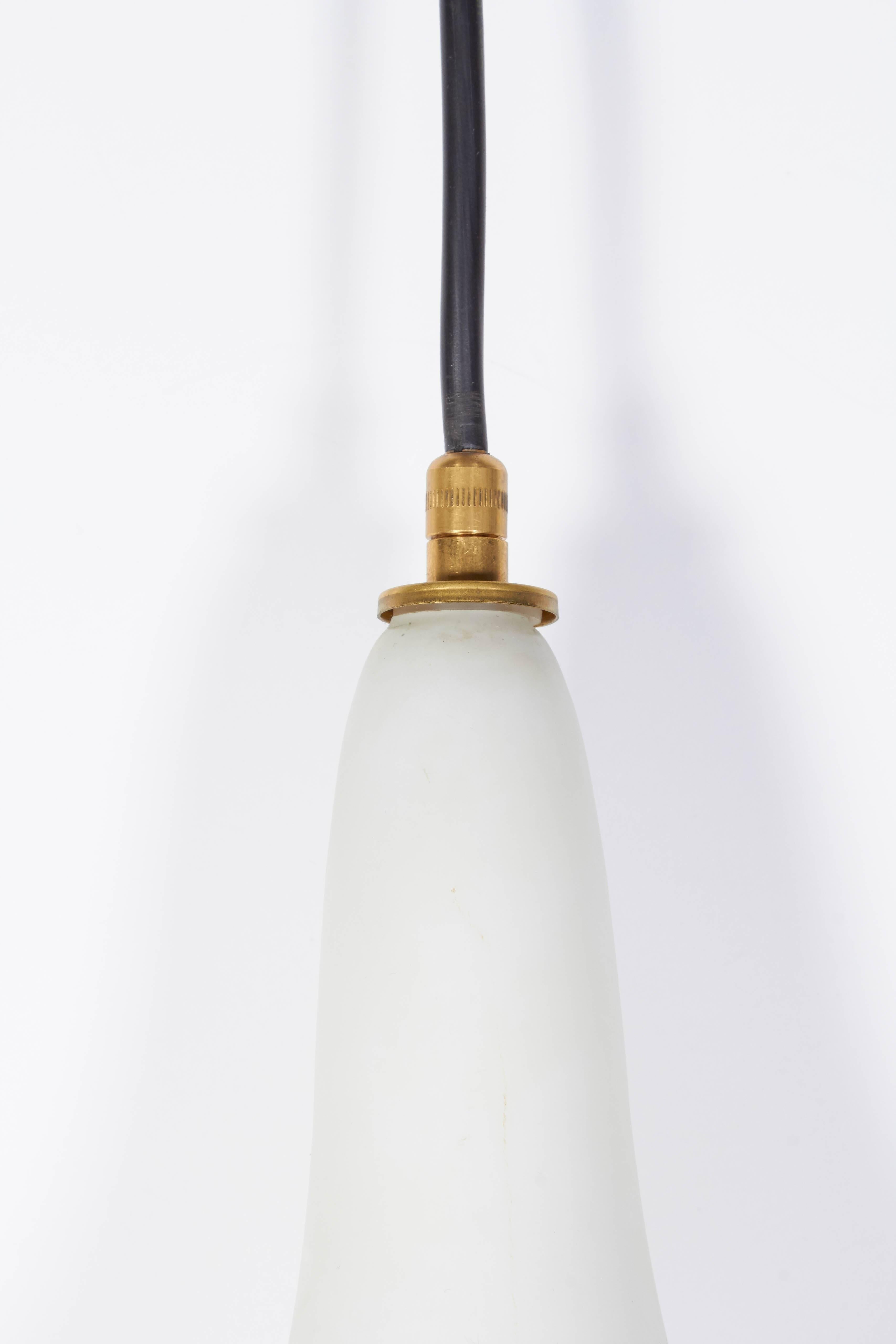 Mid-Century Modern Italian, 1950s Case Glass Pendant Light
