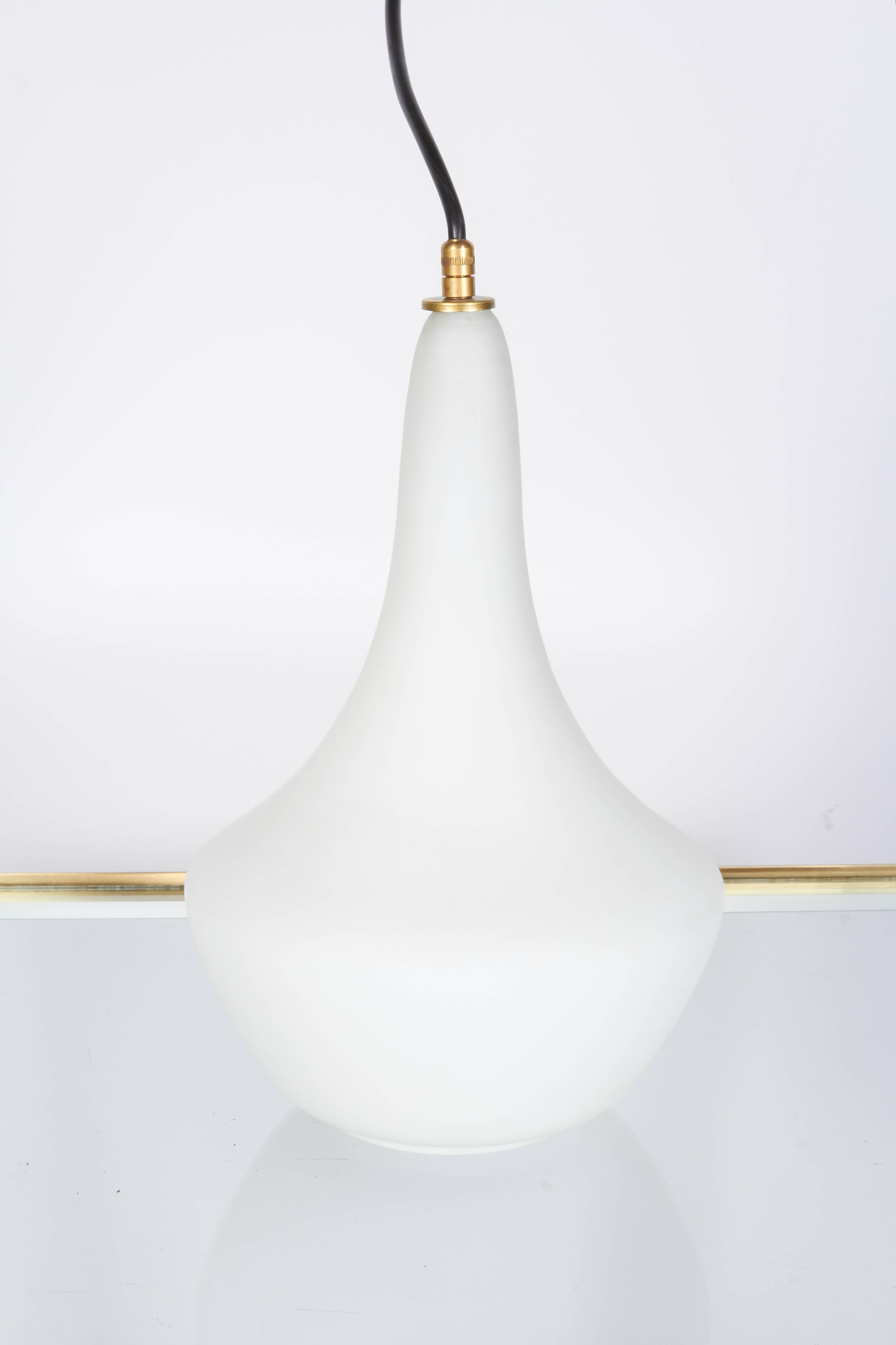 Mid-20th Century Italian, 1950s Case Glass Pendant Light