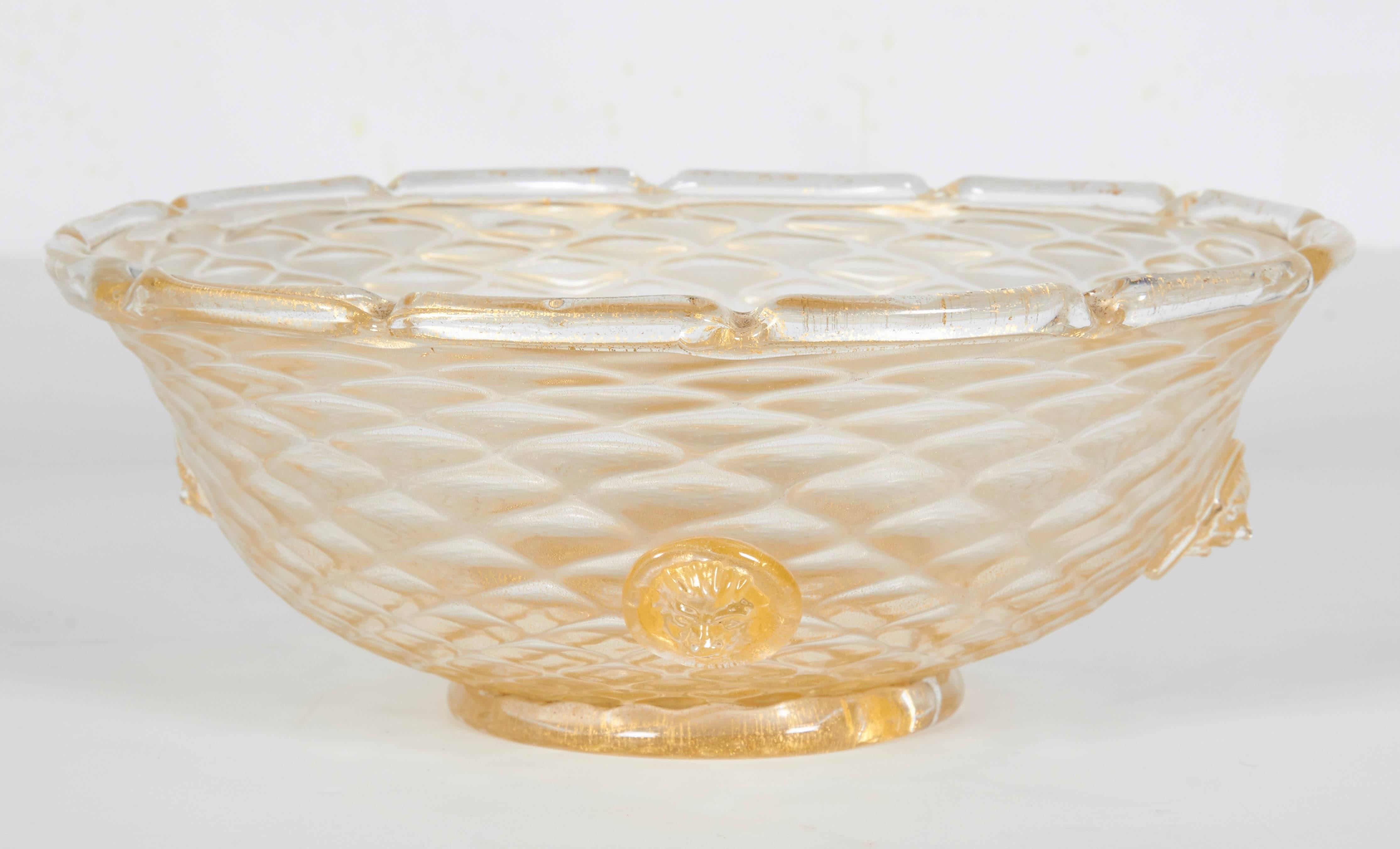  Barovier and Toso Cordonato d'Orso Bowl In Good Condition For Sale In New York, NY