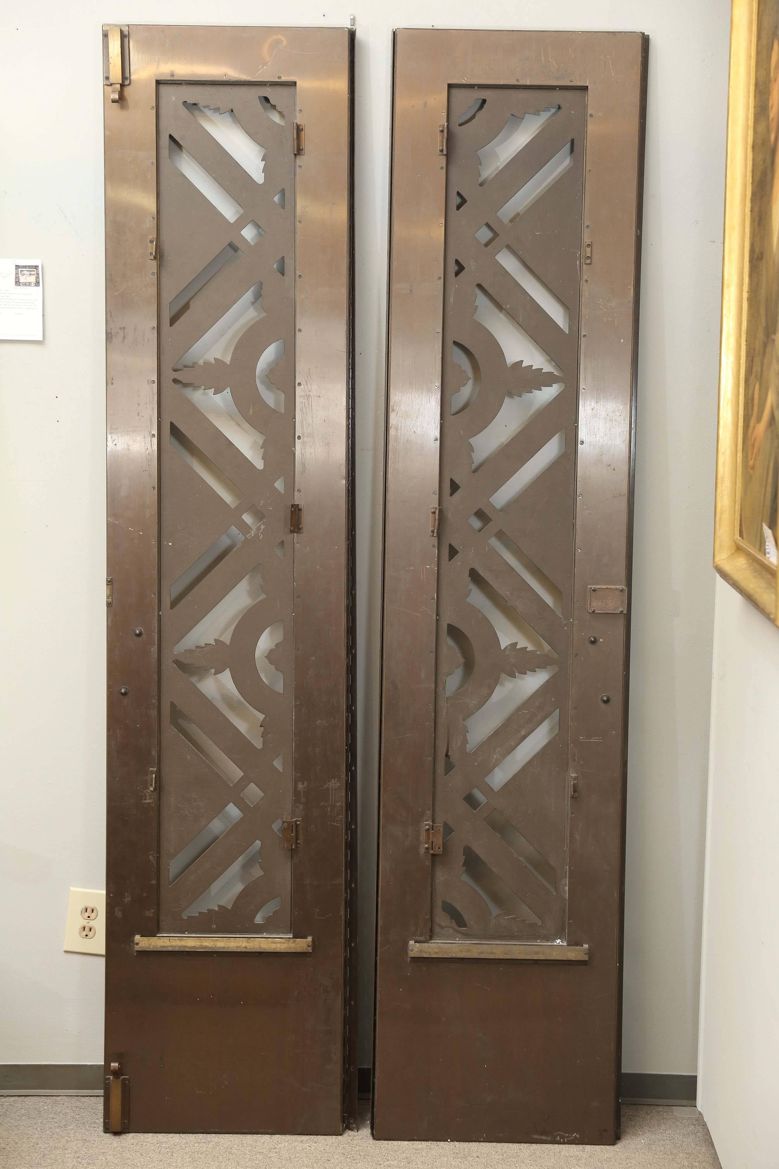 Two French Art Deco Bronze/Copper Doors 1