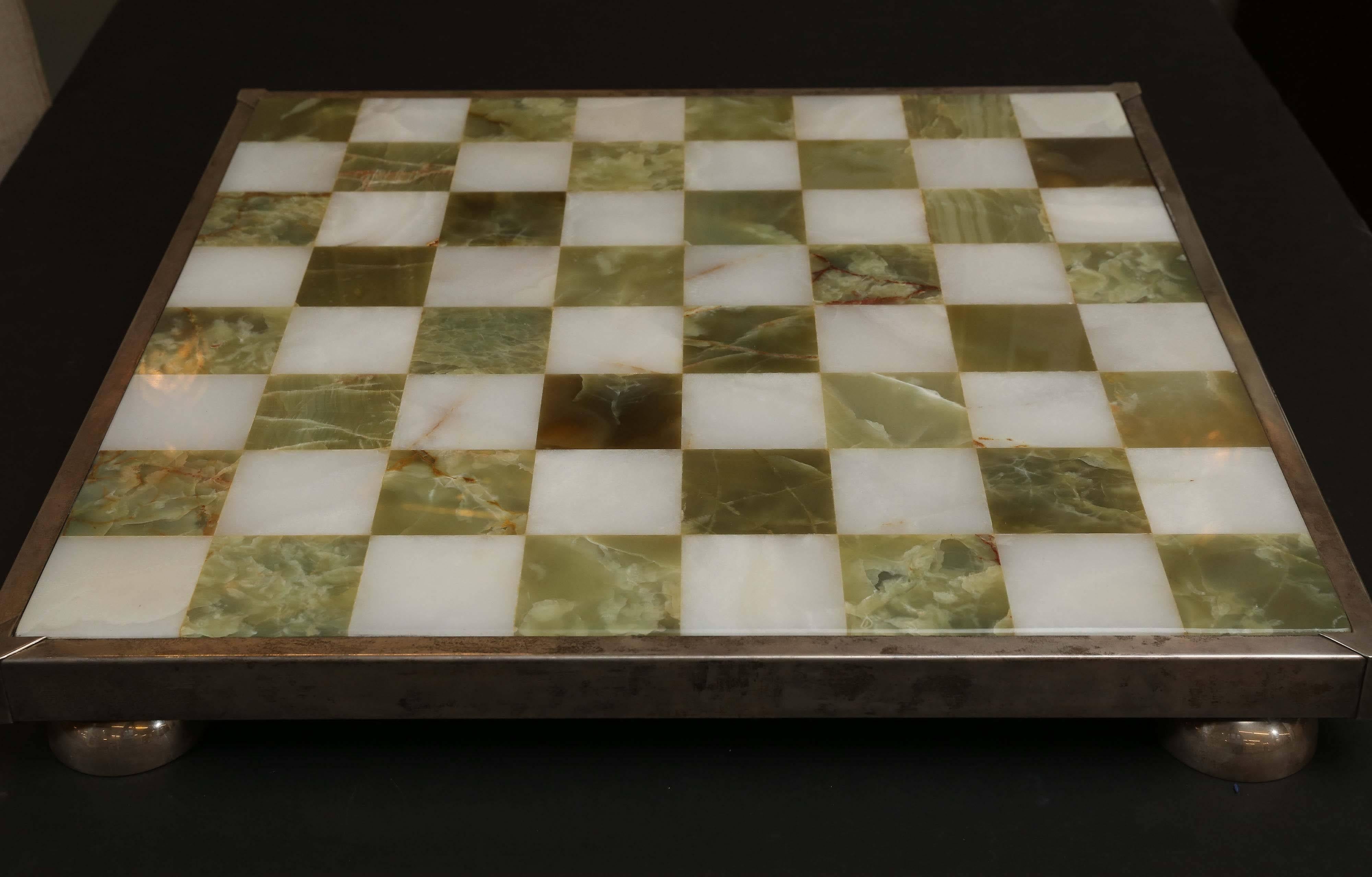 German Jewel-Encrusted Sterling Silver Chess Set 1