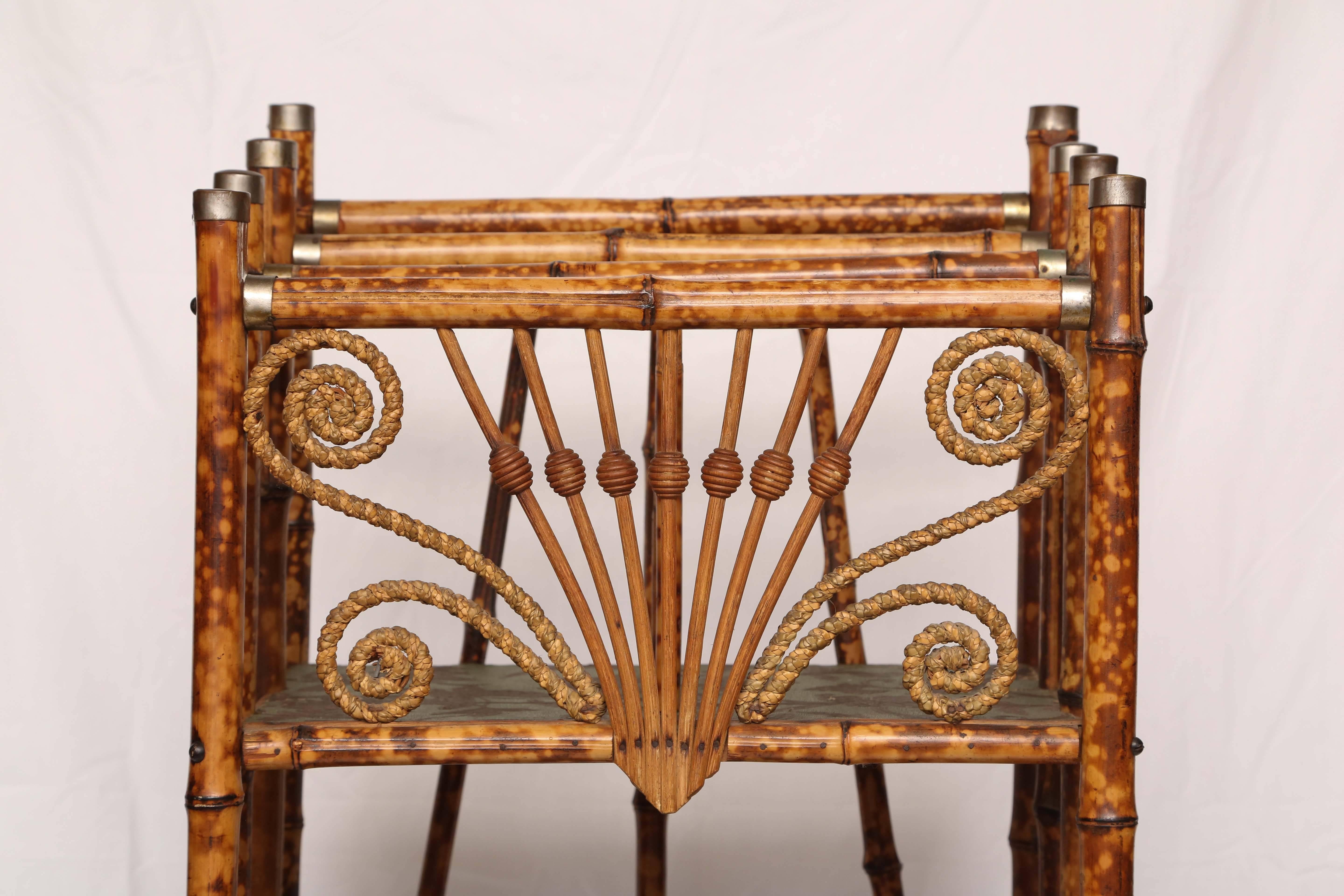 19th Century English Bamboo Canterbury Magazine Rack In Good Condition For Sale In West Palm Beach, FL