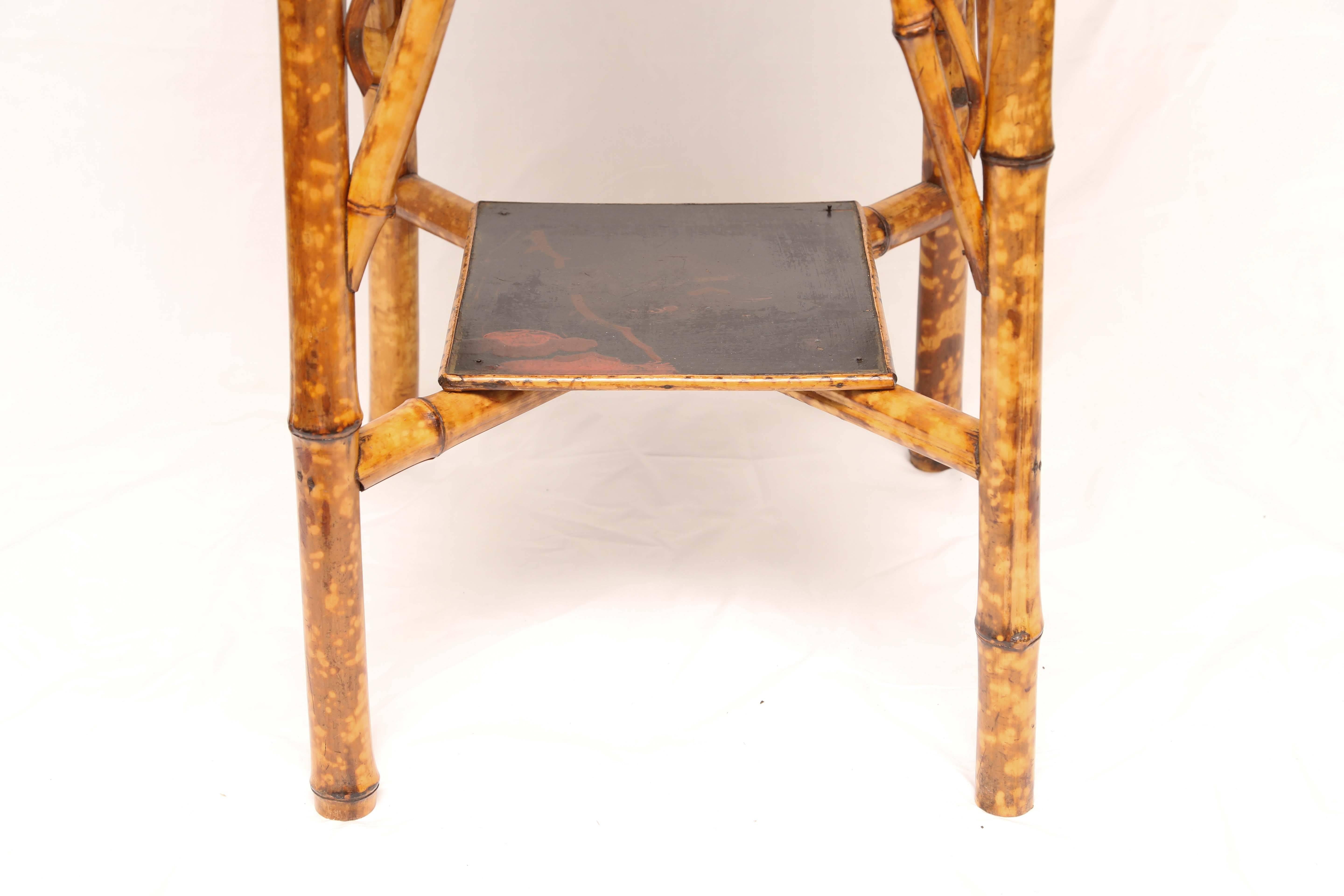 Fine 19th Century English Bamboo Lacquer Side Table 2