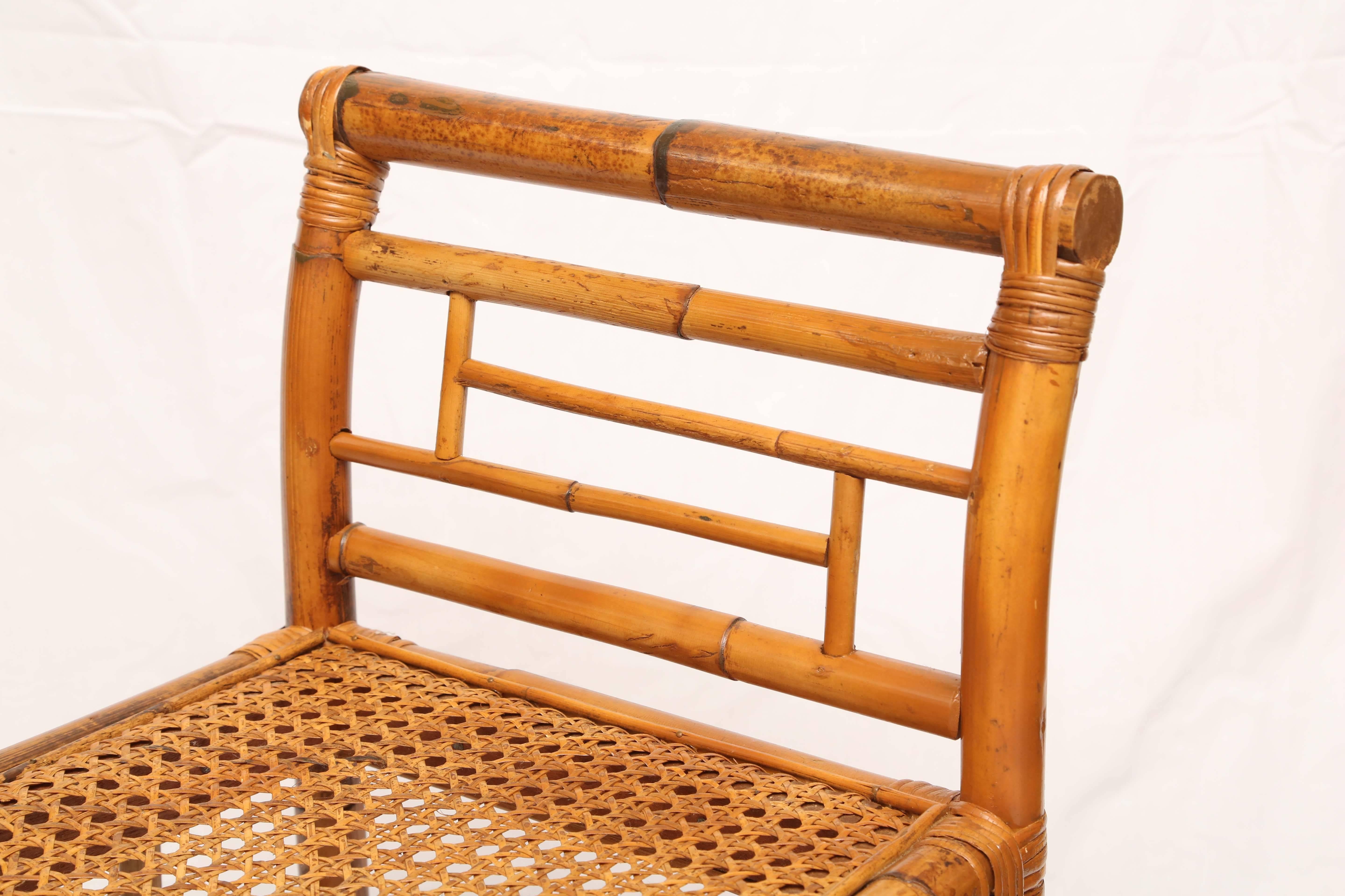 cane seat bench