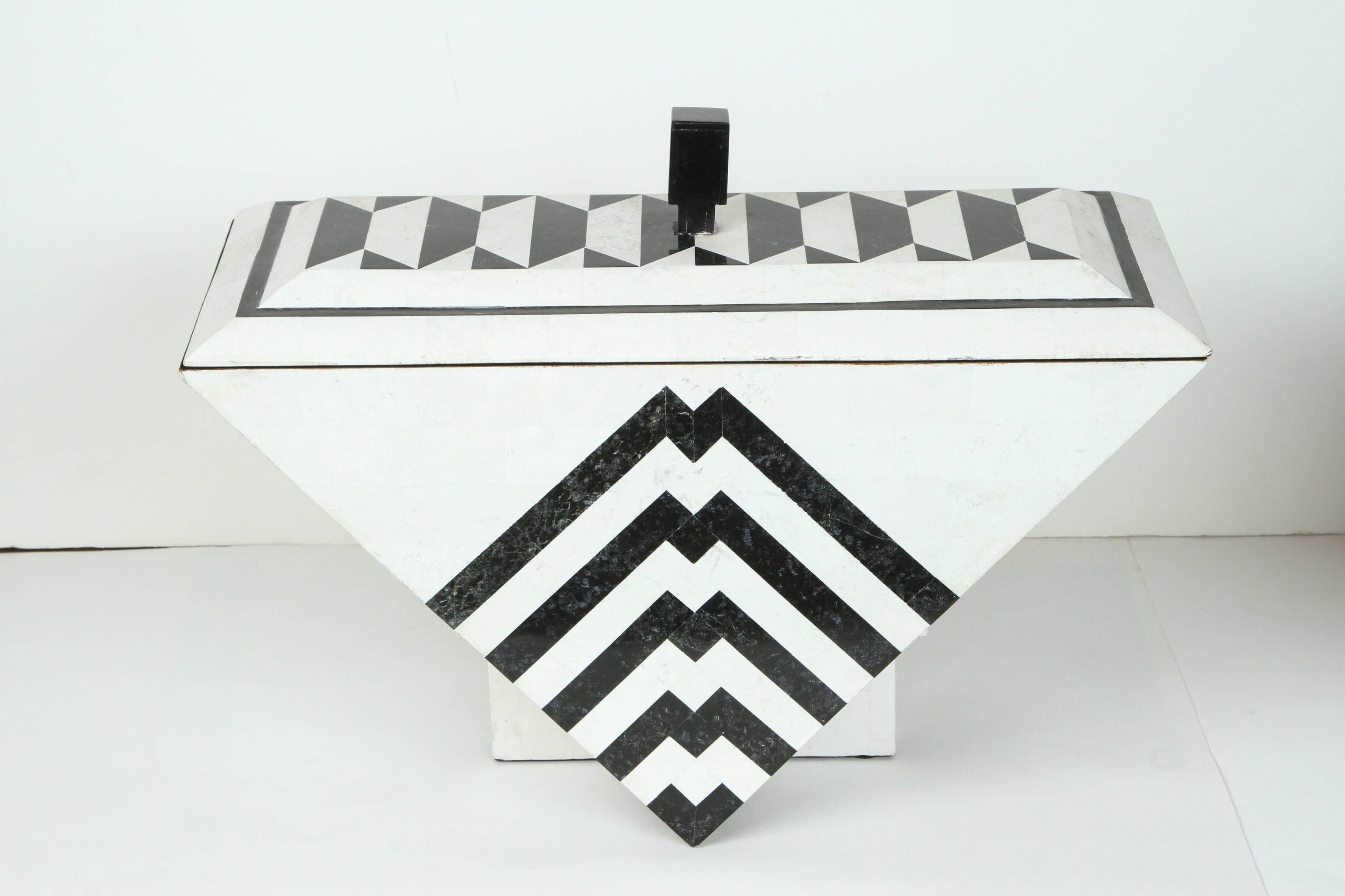 Tesselated Marble Box by Maitland-Smith In Excellent Condition In Los Angeles, CA